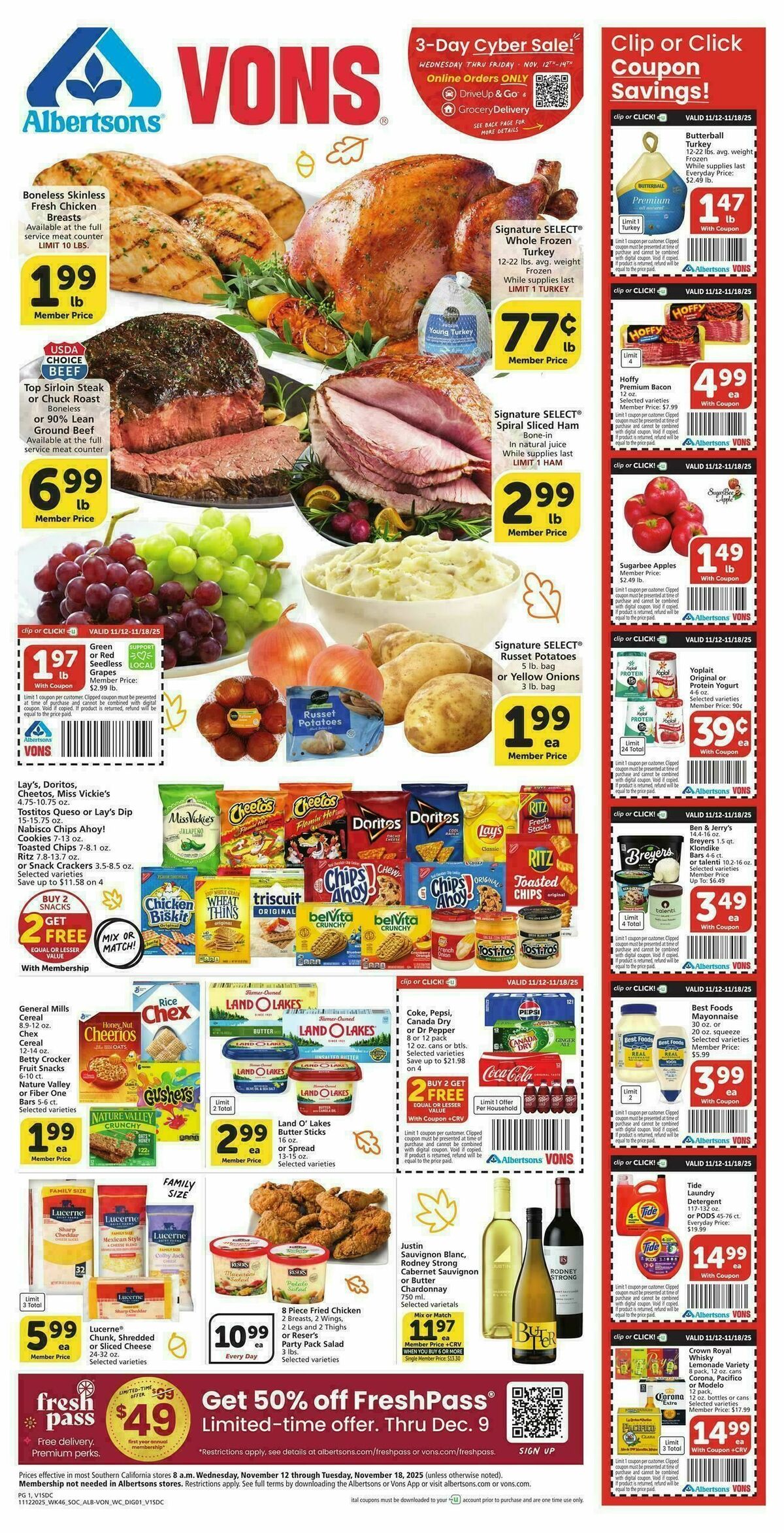 Vons Weekly Ad from November 12