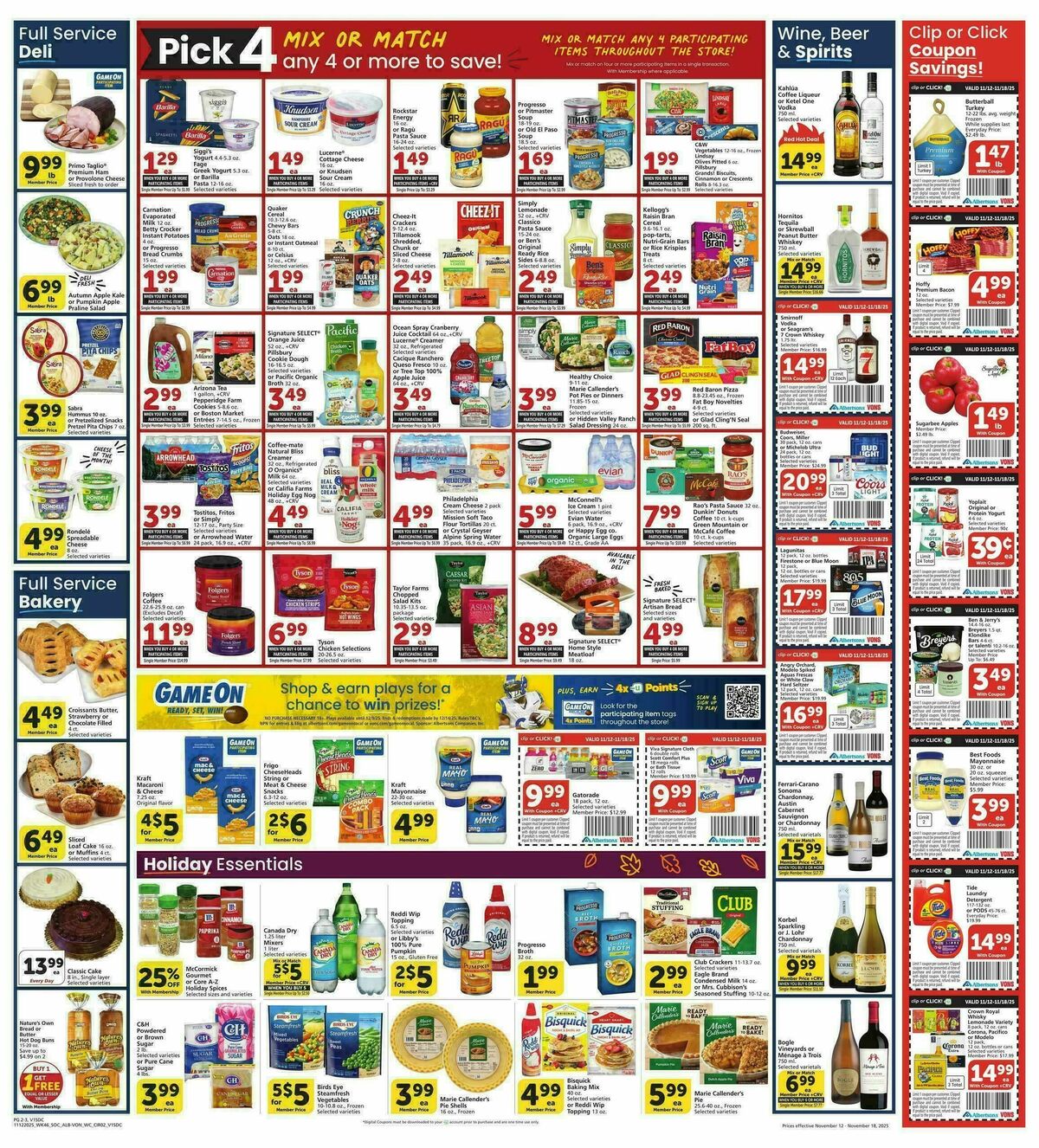 Vons Weekly Ad from November 12