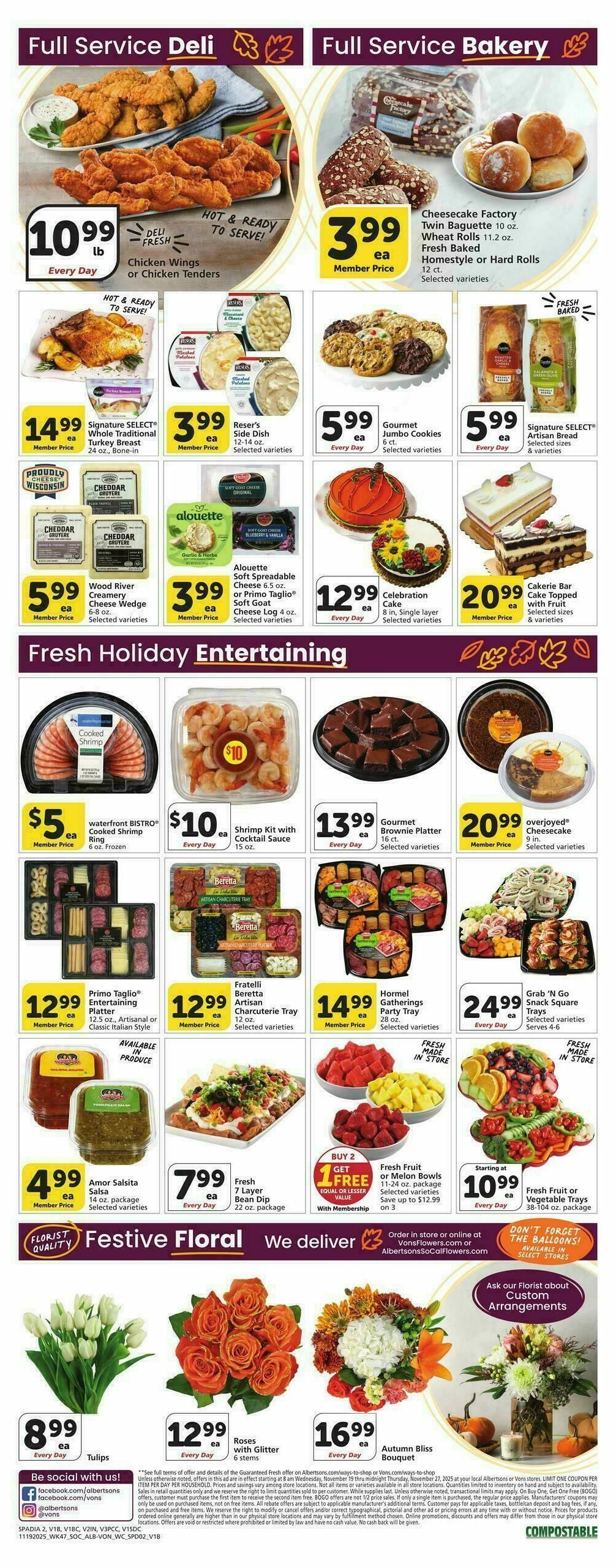 Vons Weekly Ad from November 19
