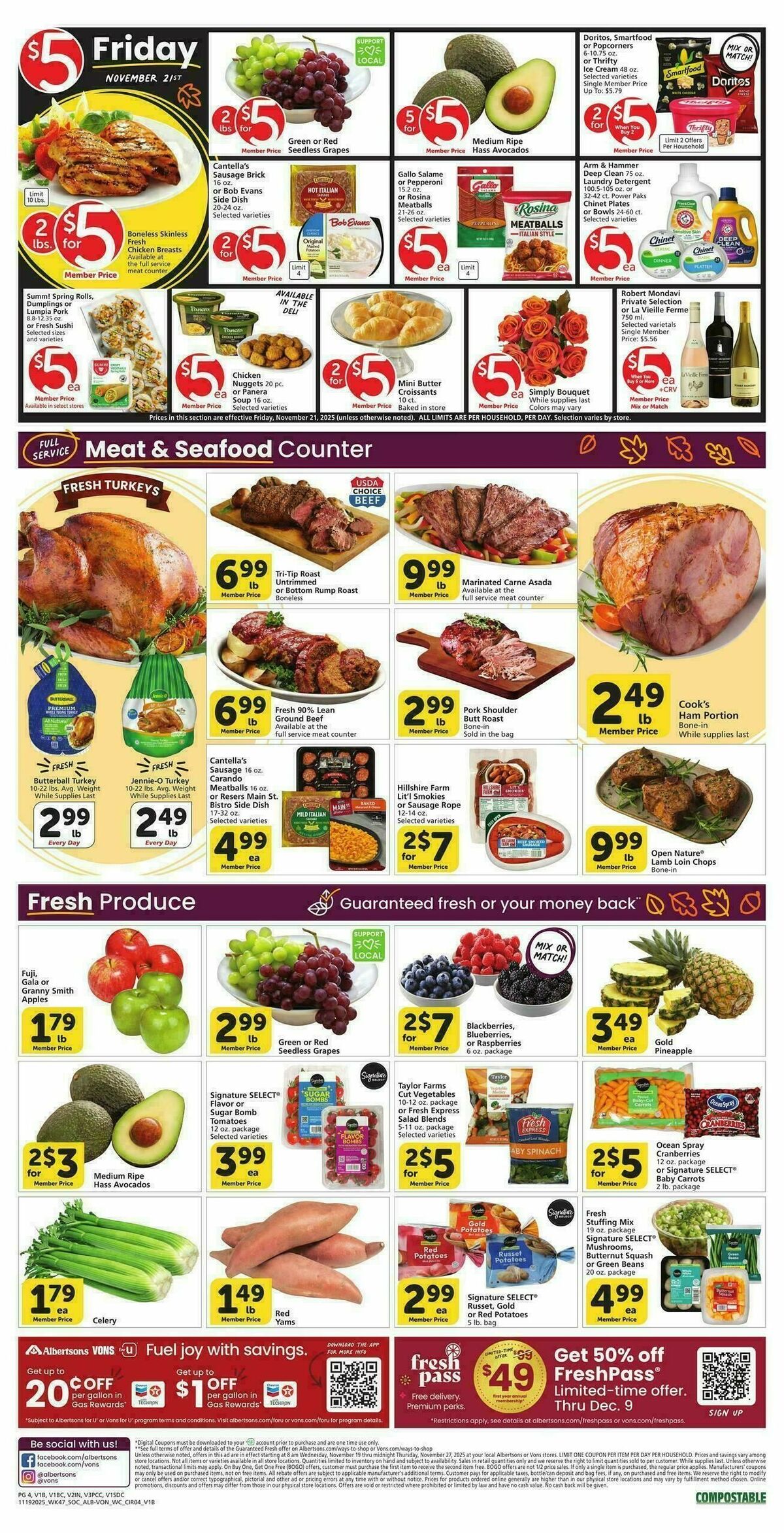 Vons Weekly Ad from November 19