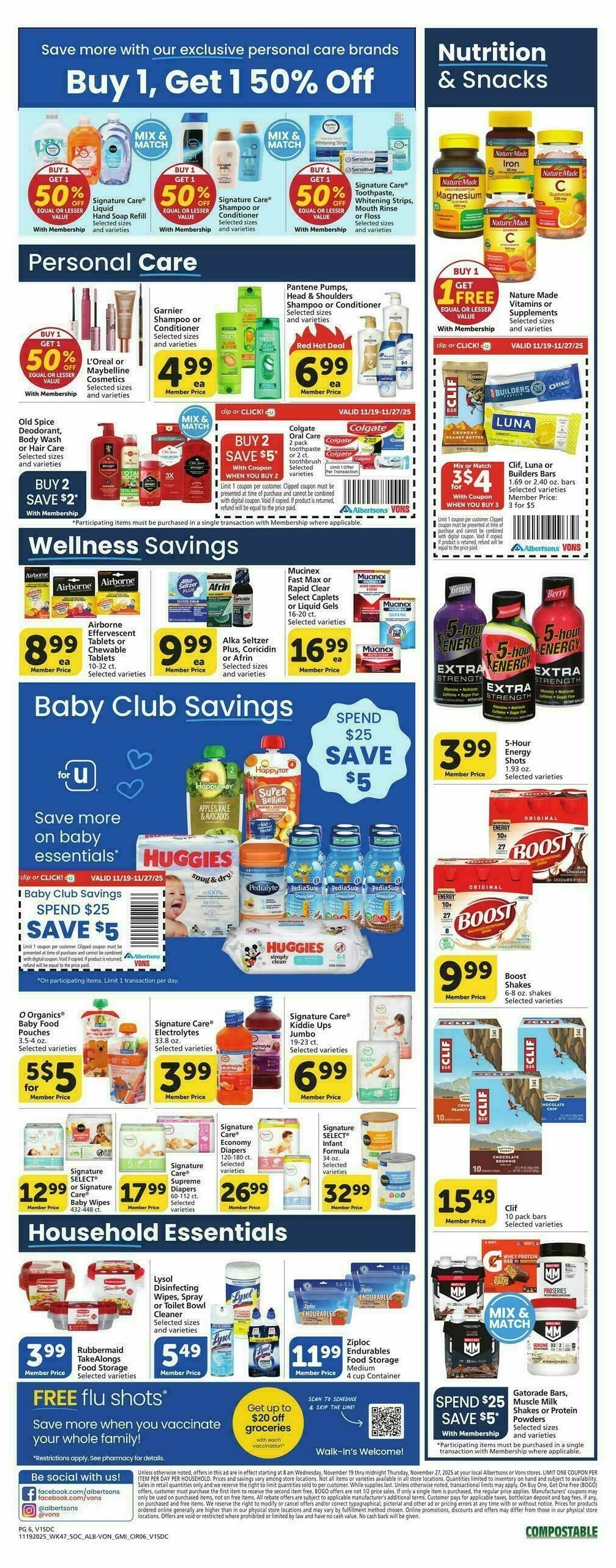 Vons Weekly Ad from November 19