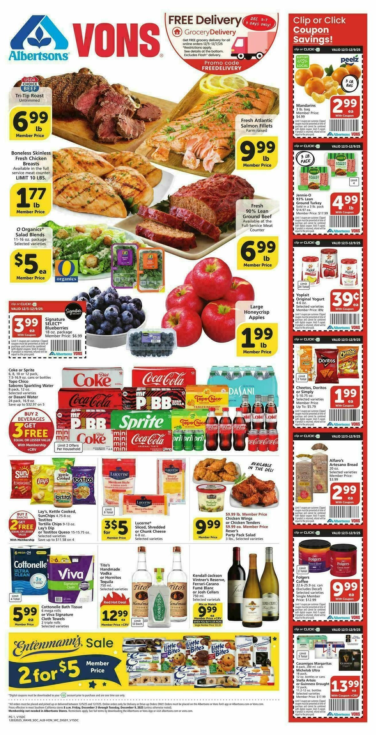 Vons Weekly Ad from December 3