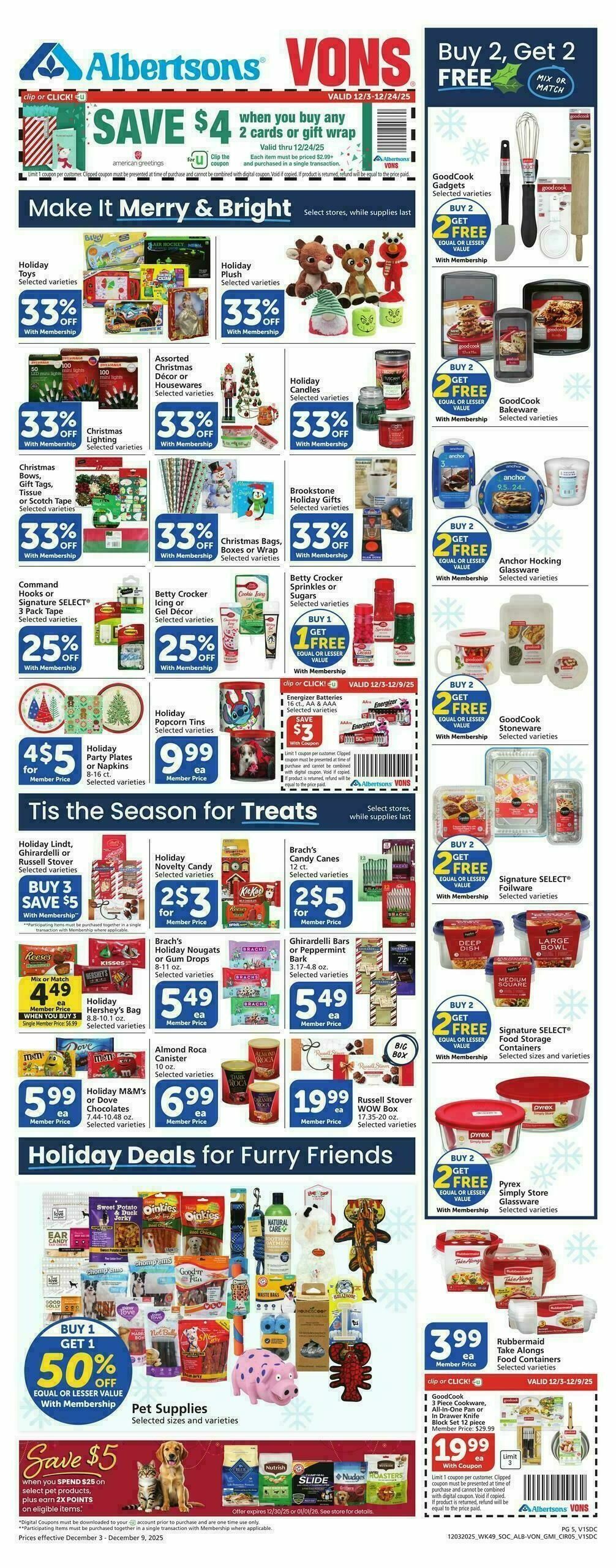 Vons Weekly Ad from December 3
