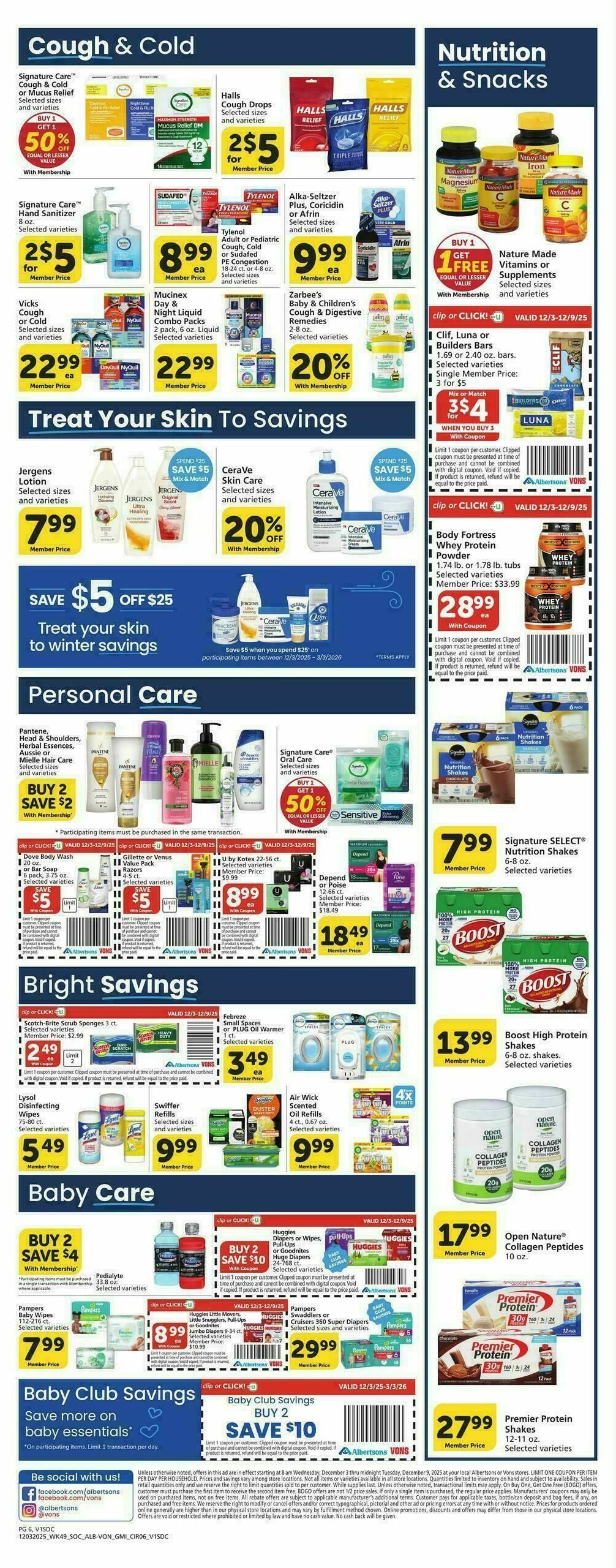 Vons Weekly Ad from December 3