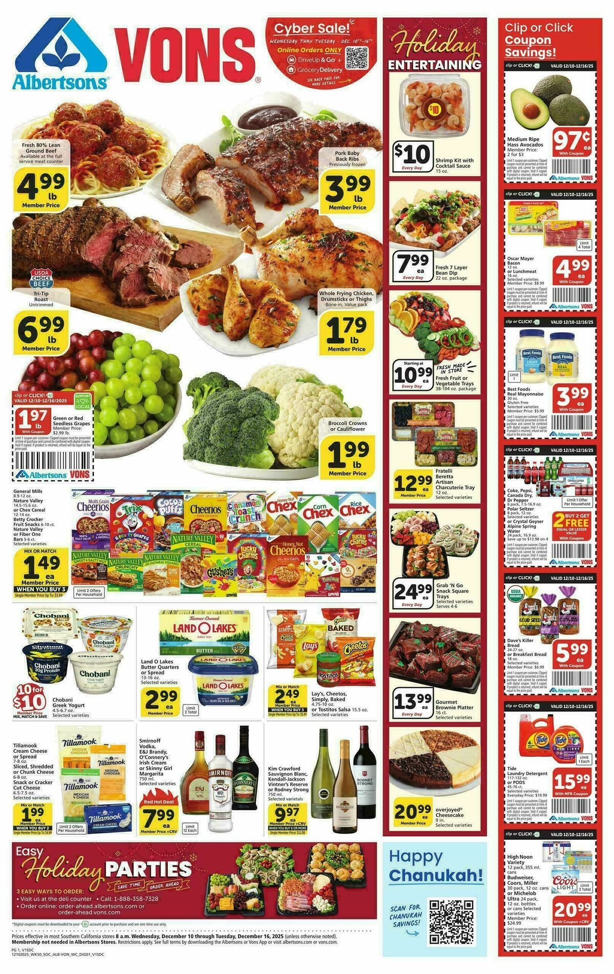 Vons Weekly Ad from December 10