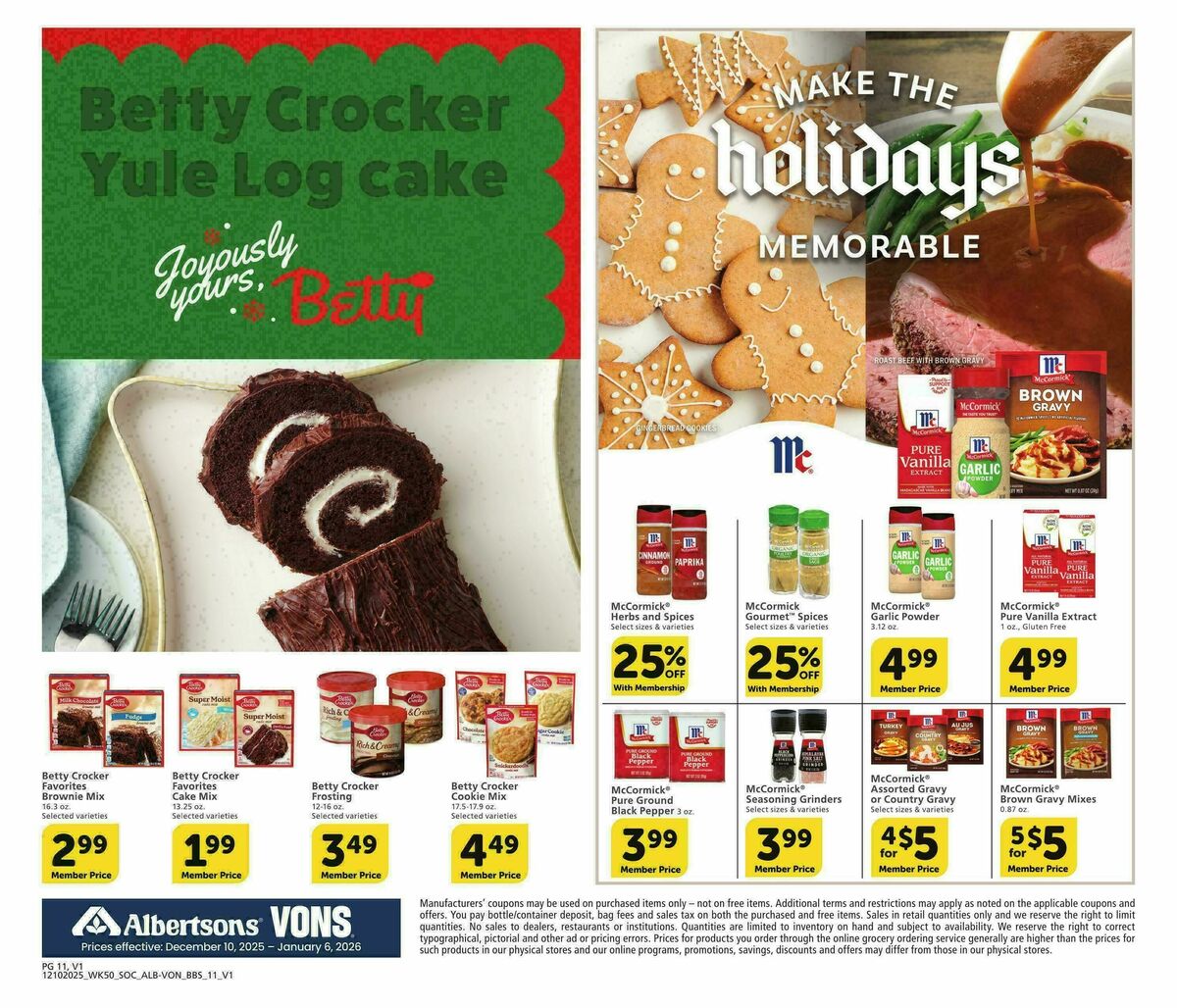 Vons Big Book of Savings Weekly Ad from December 10