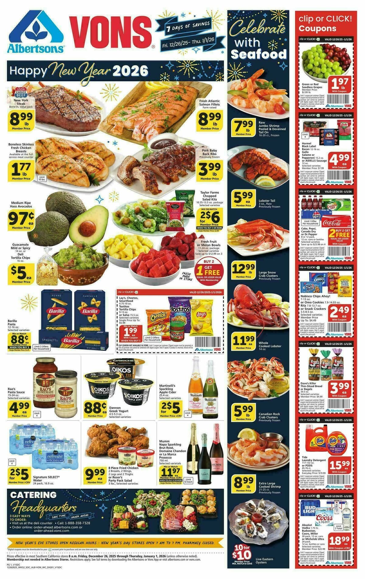 Vons Weekly Ad from December 26