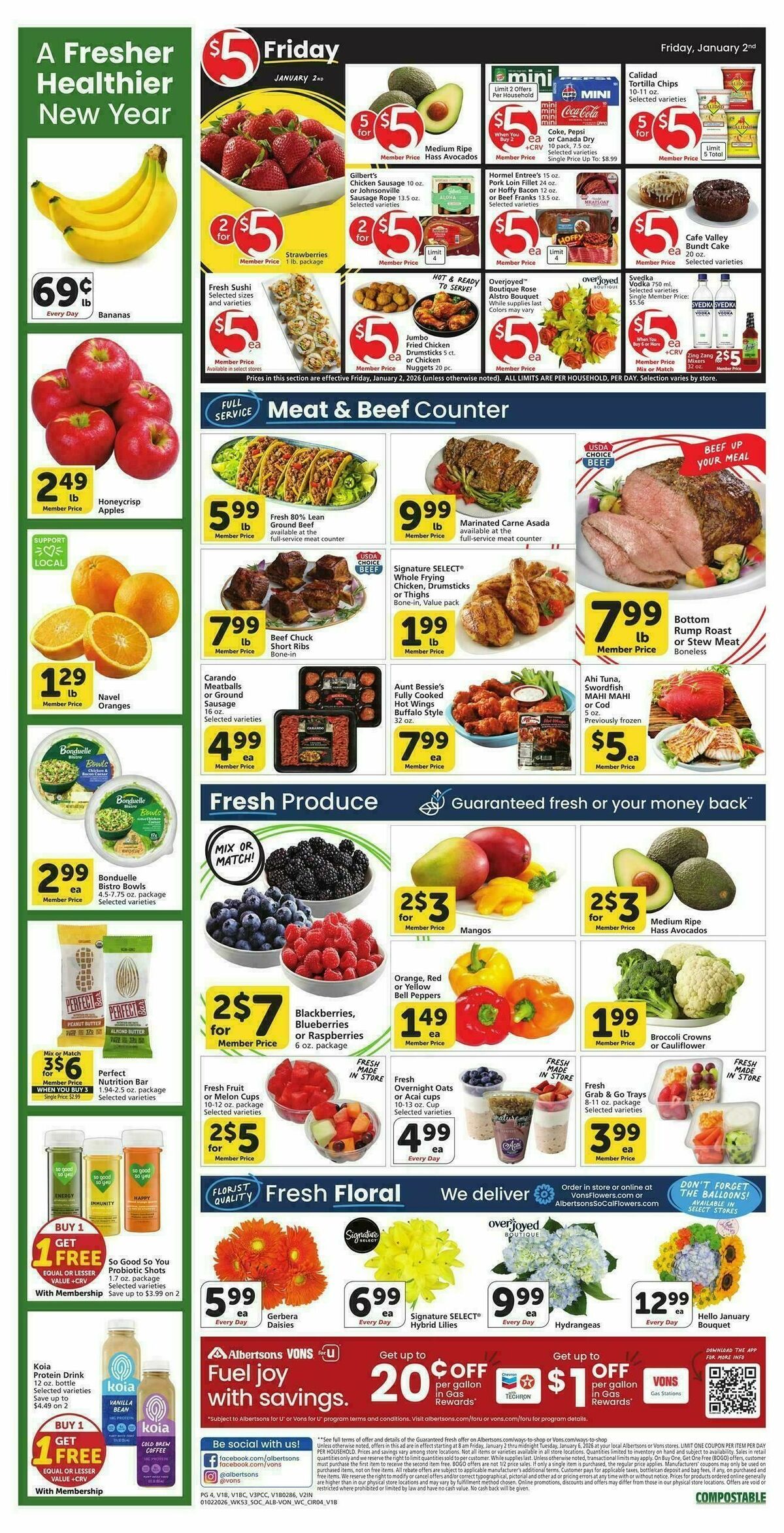 Vons Weekly Ad from January 2