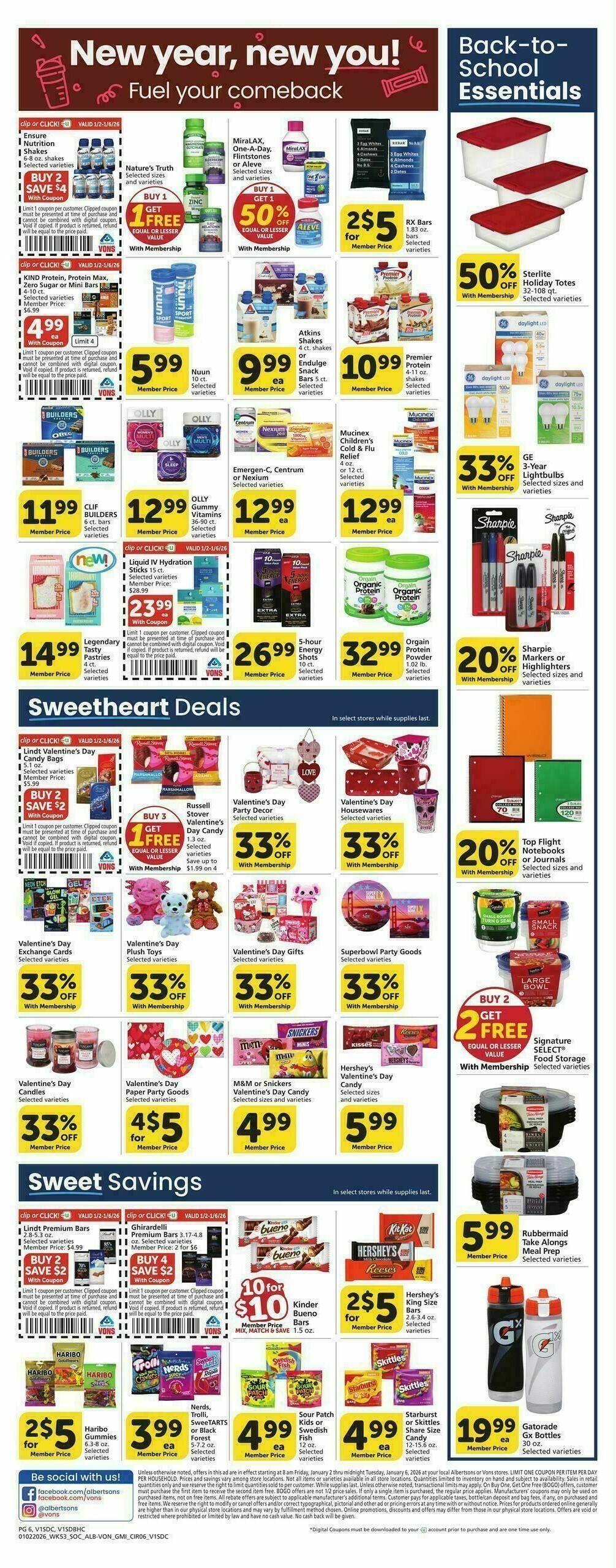 Vons Weekly Ad from January 2