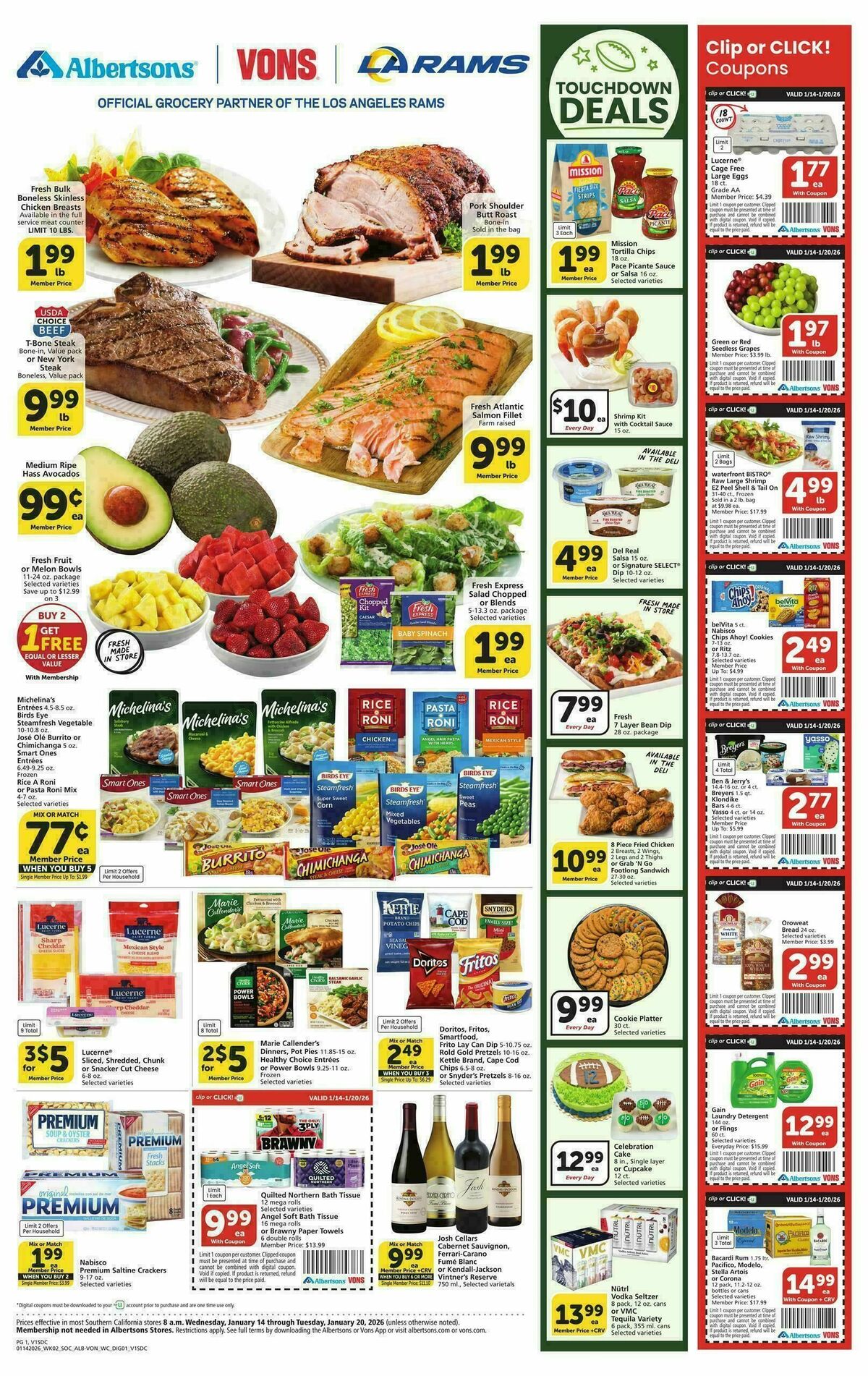 Vons Weekly Ad from January 14