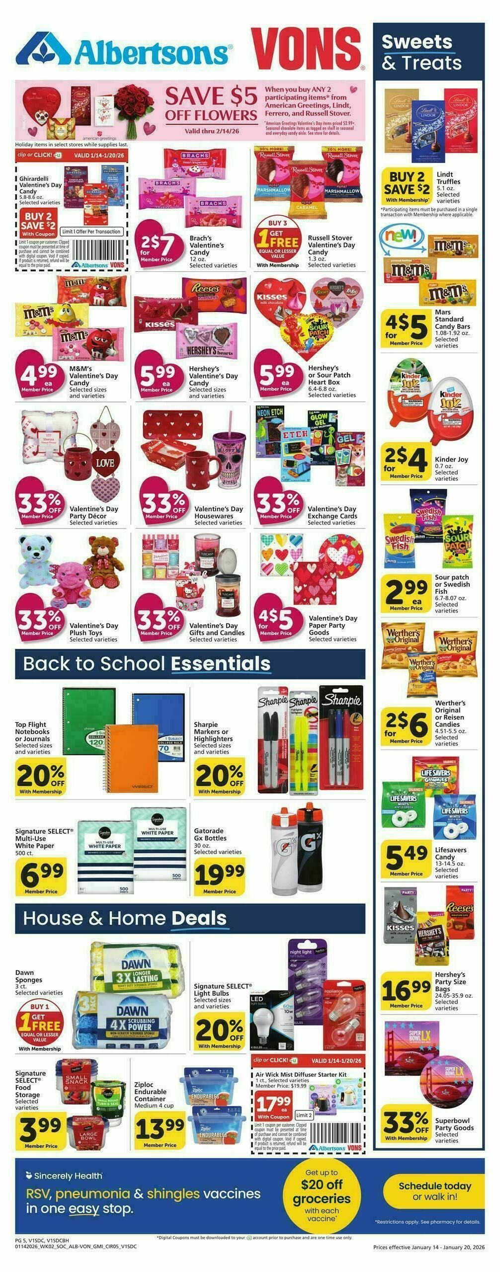 Vons Weekly Ad from January 14