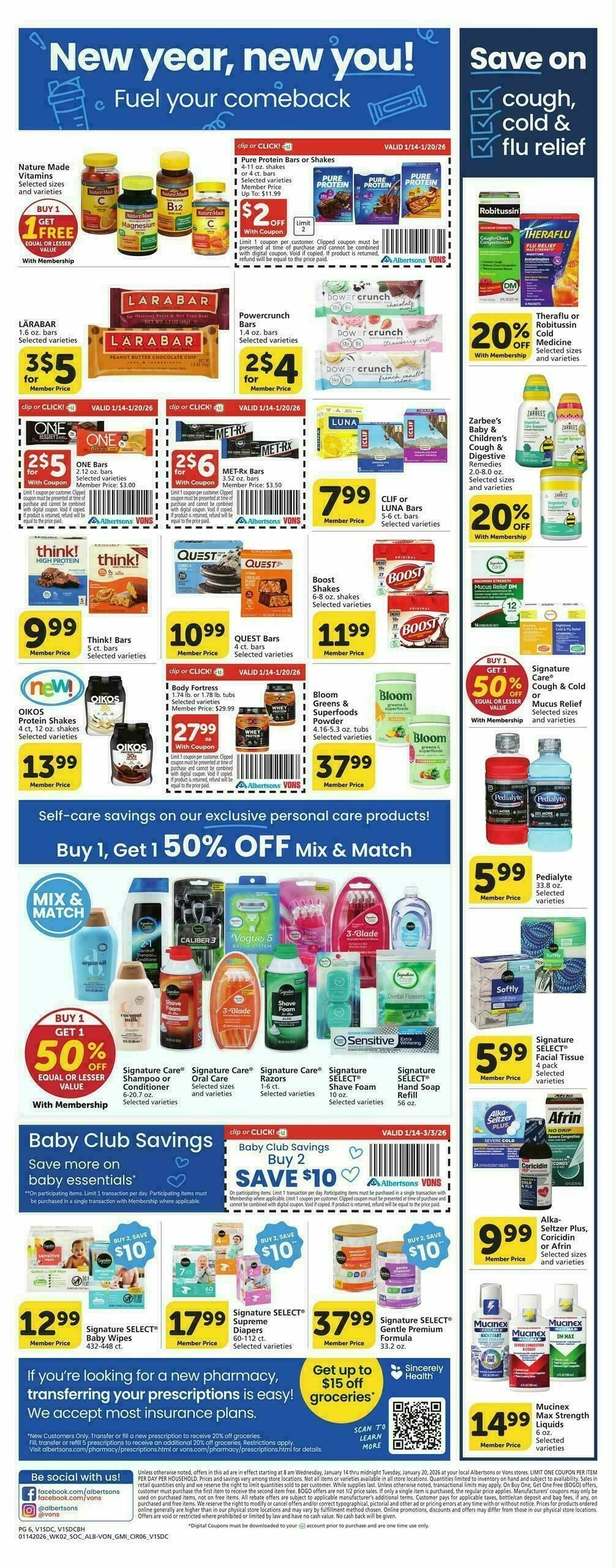 Vons Weekly Ad from January 14