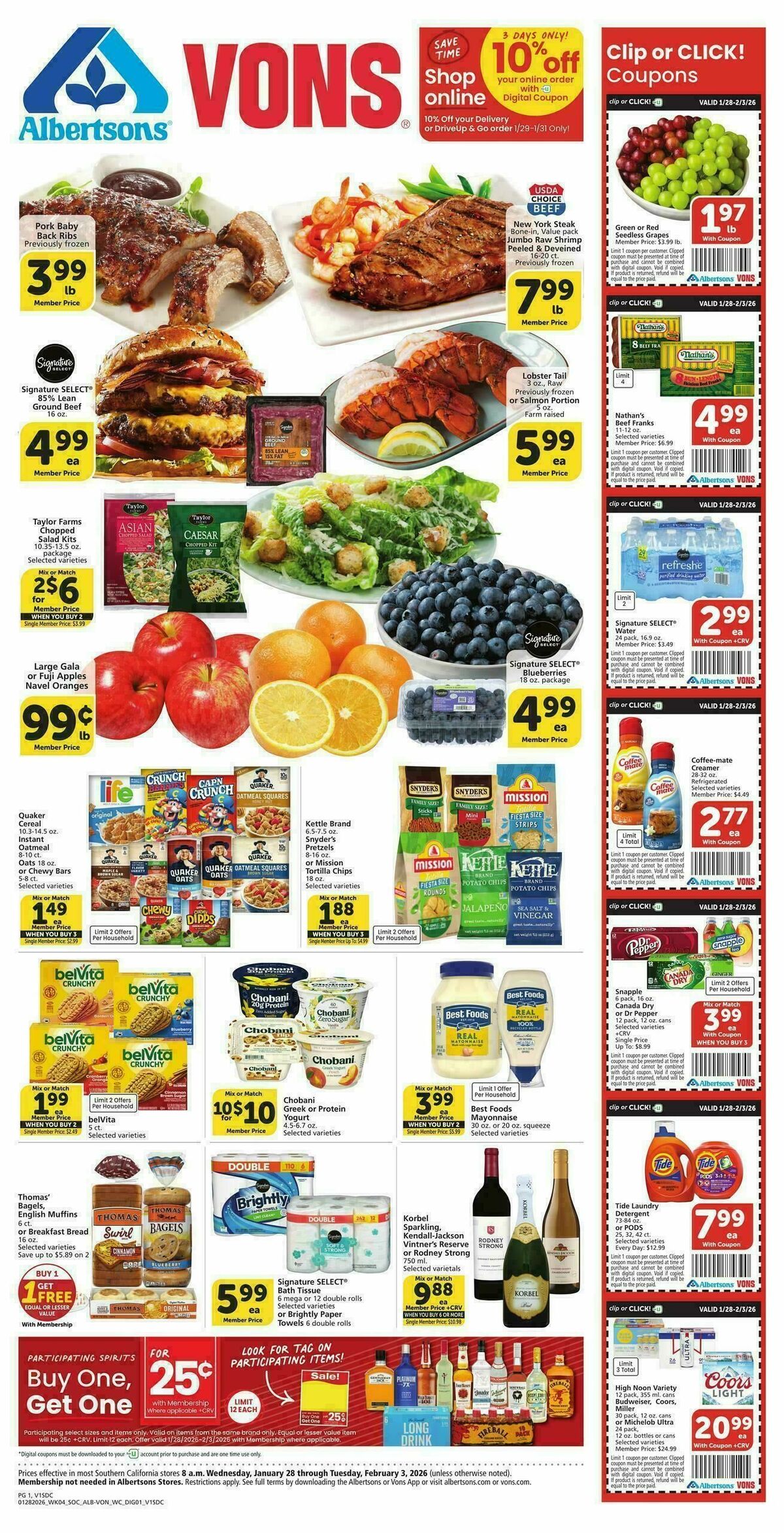 Vons Weekly Ad from January 28