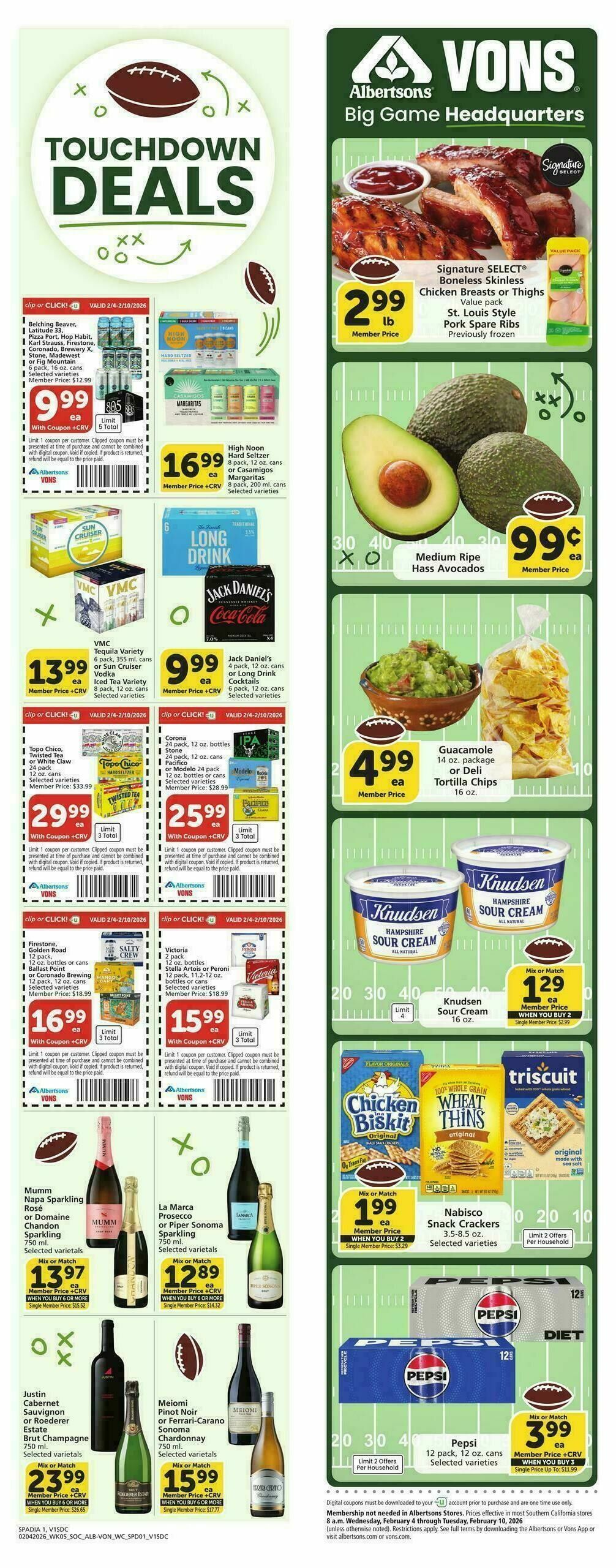 Vons Weekly Ad from February 4