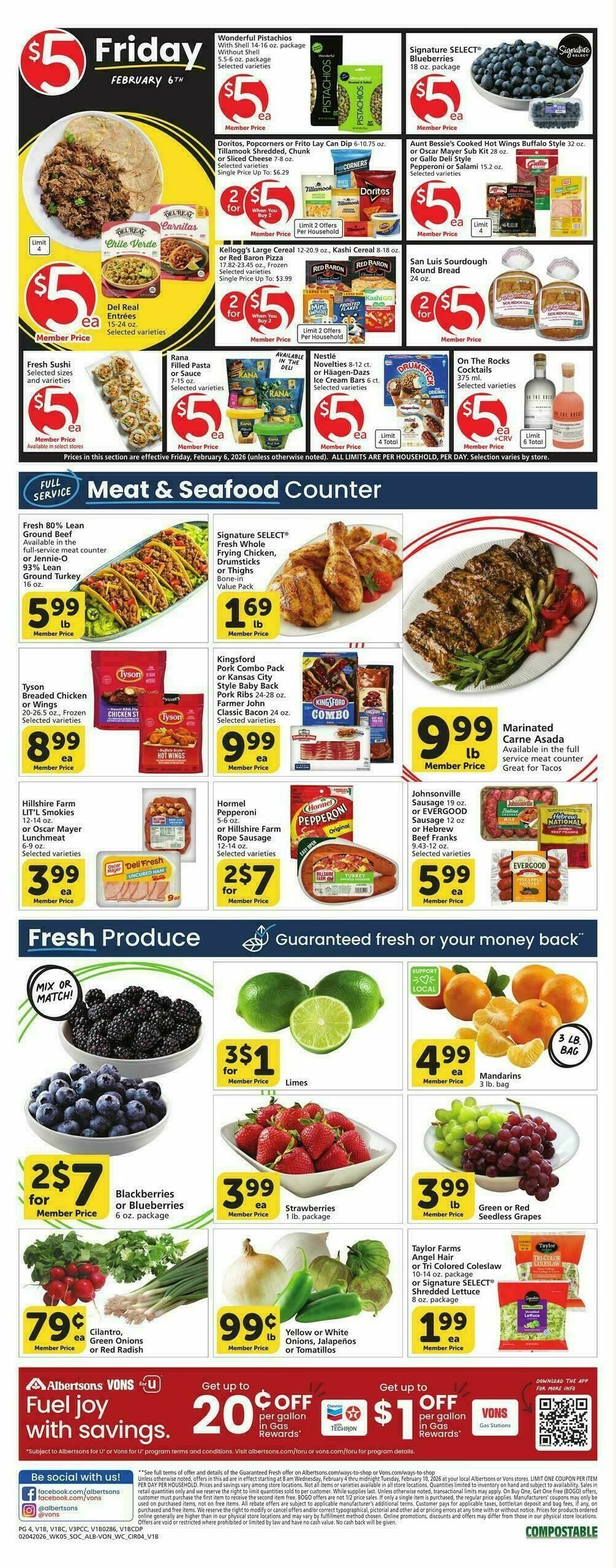 Vons Weekly Ad from February 4