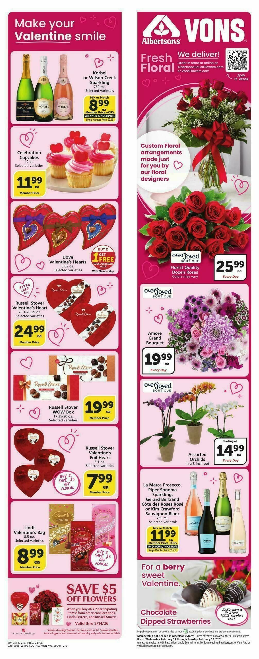 Vons Weekly Ad from February 11