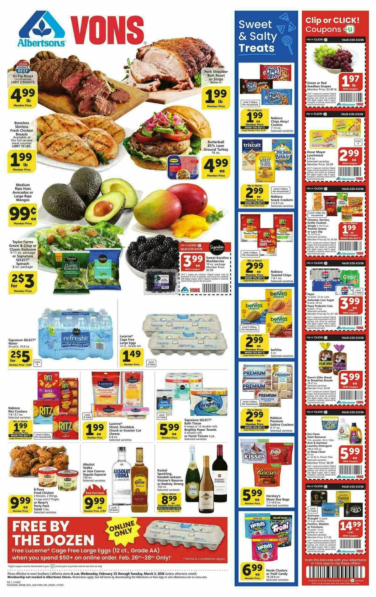 Vons Weekly Ad from February 25