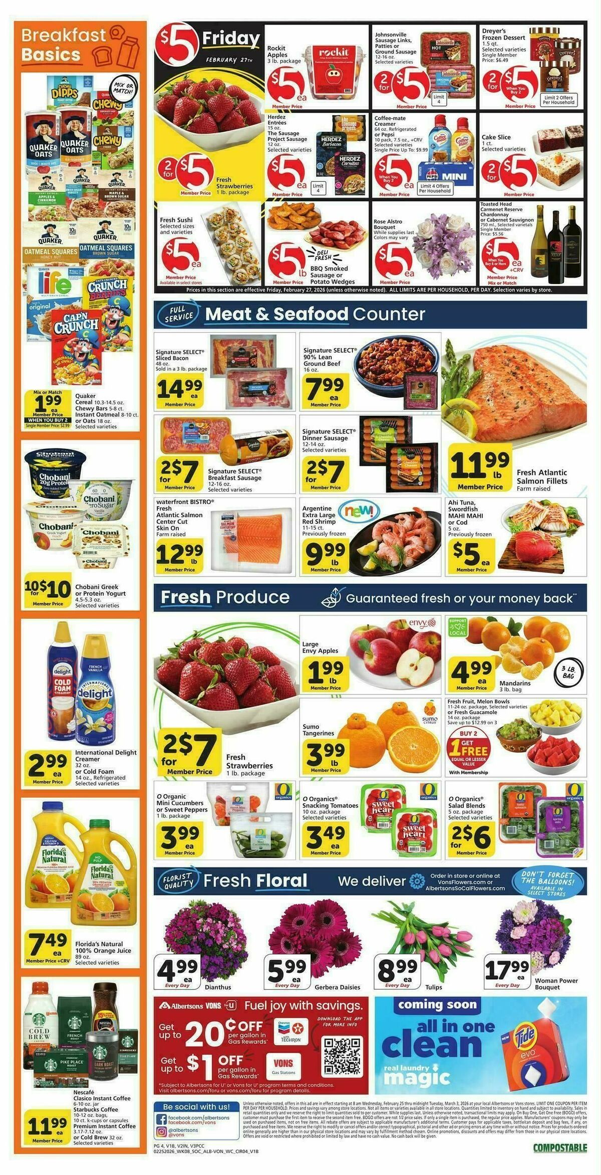 Vons Weekly Ad from February 25