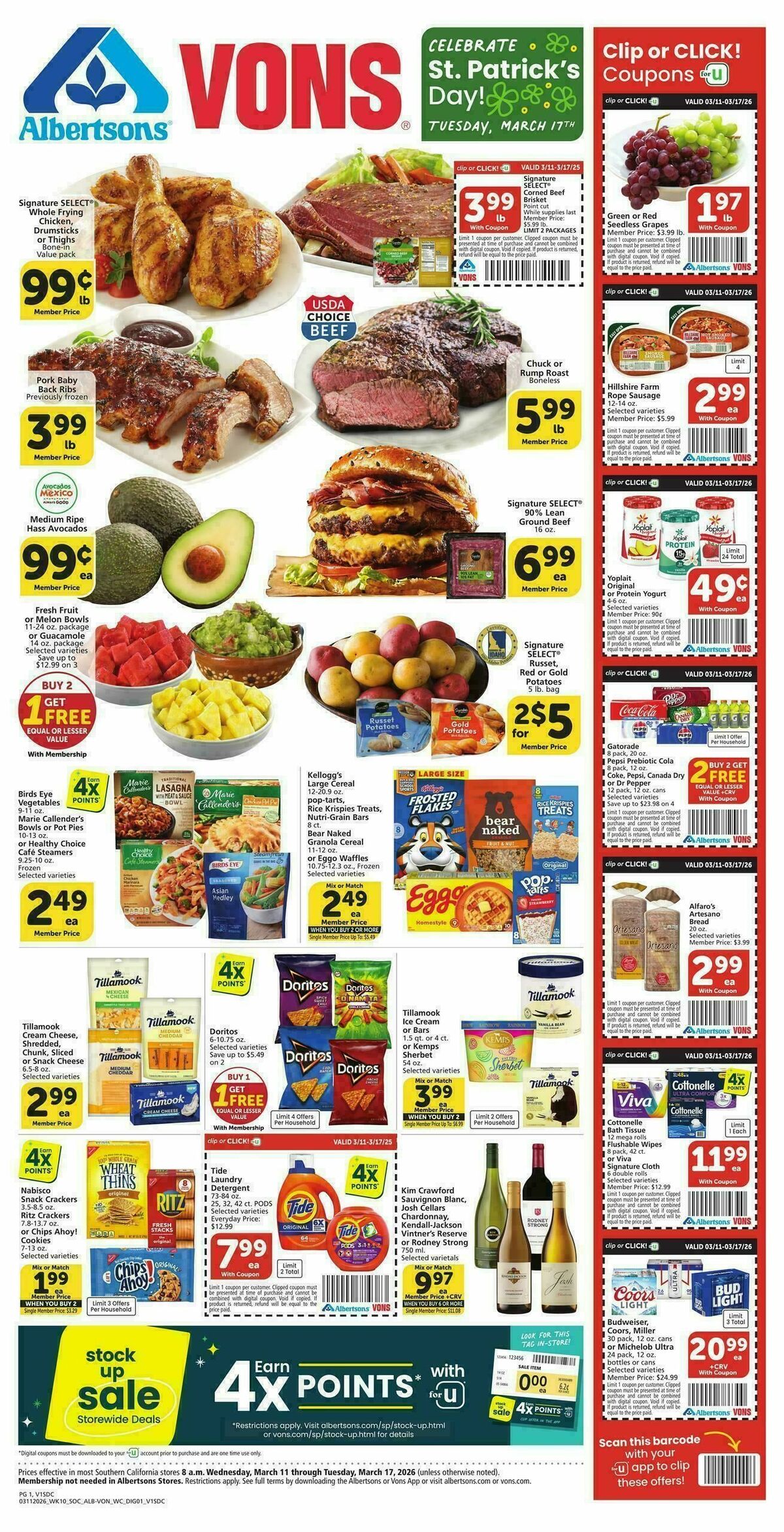 Vons Weekly Ad from March 11