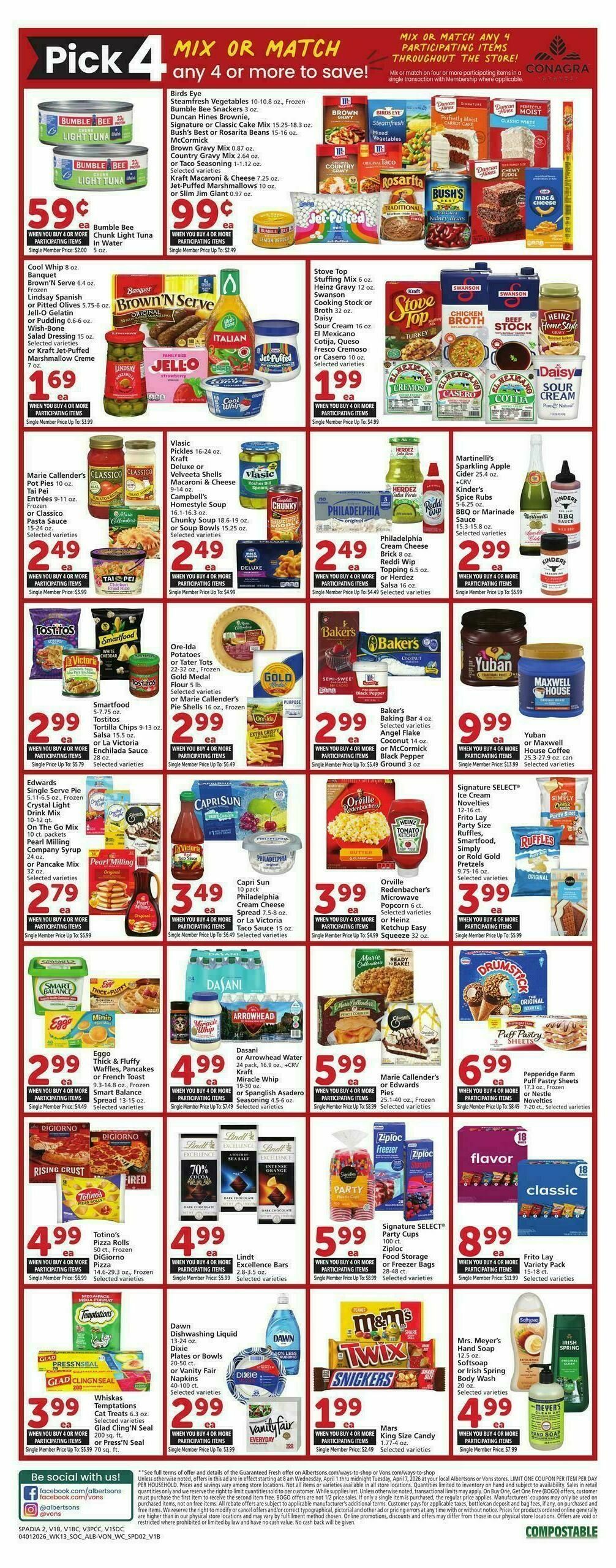 Vons Weekly Ad from April 1