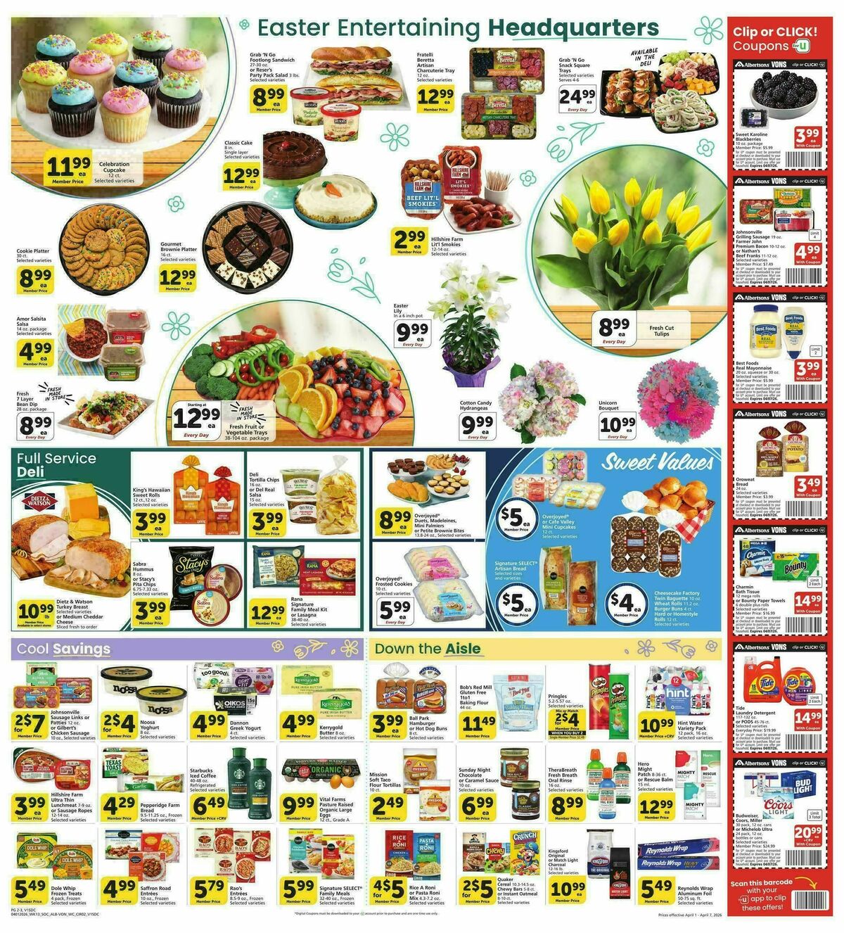 Vons Weekly Ad from April 1