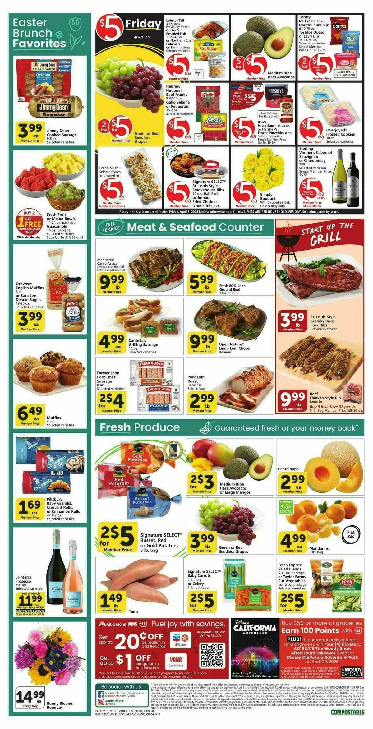 Vons Weekly Ad from April 1