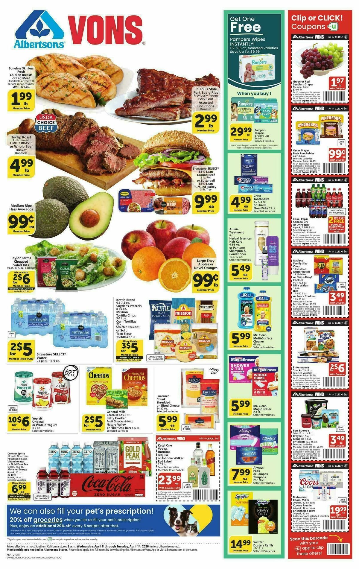 Vons Weekly Ad from April 8