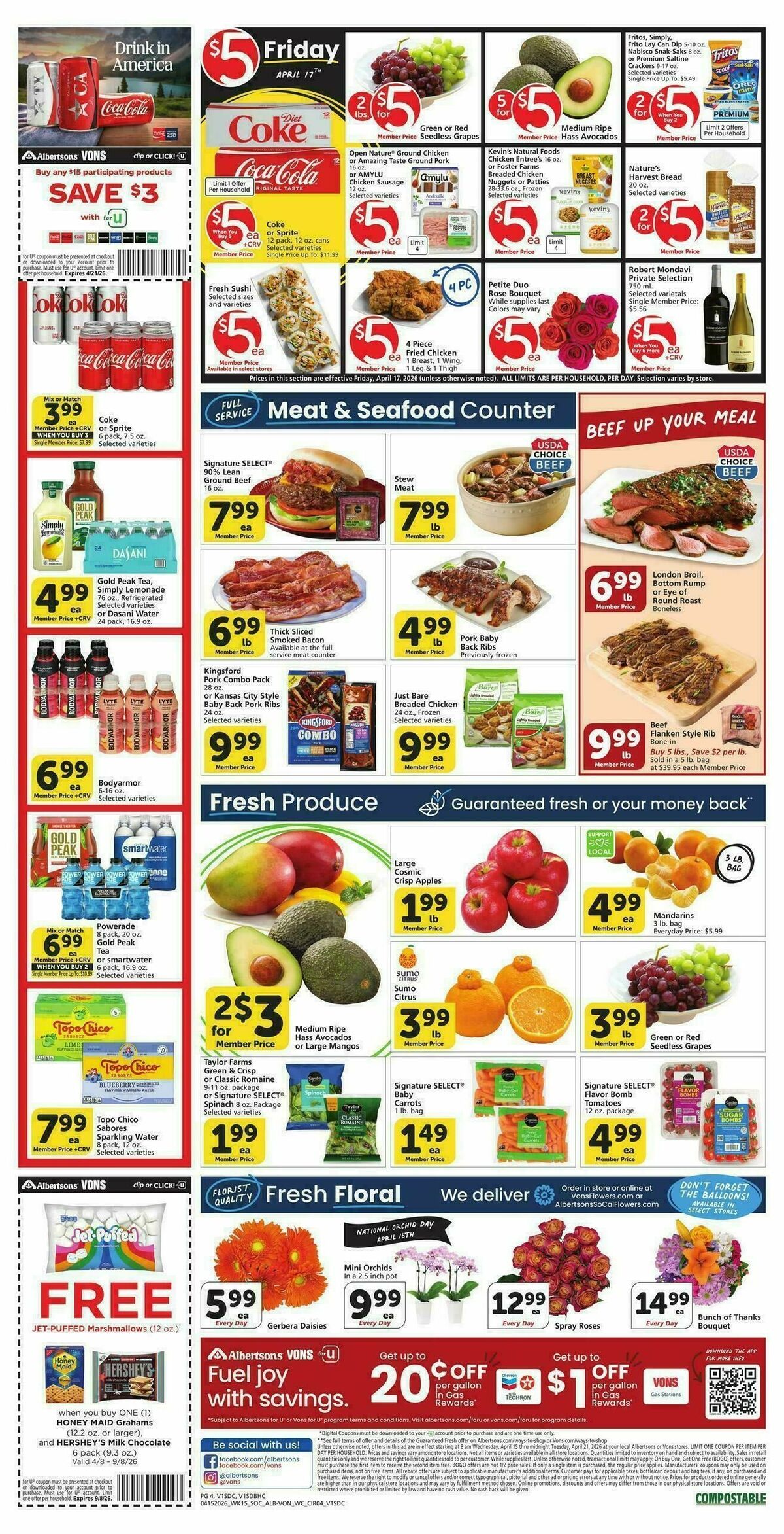 Vons Weekly Ad from April 15