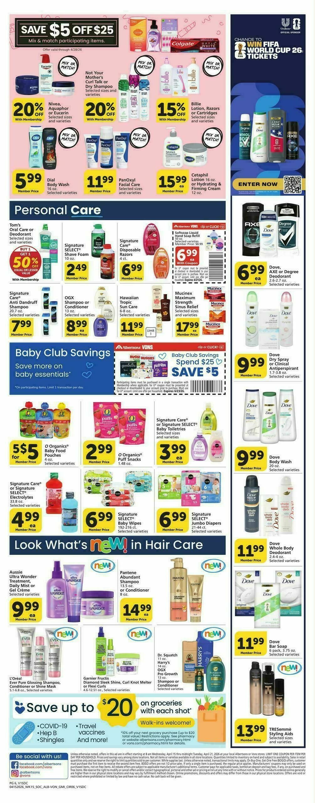 Vons Weekly Ad from April 15