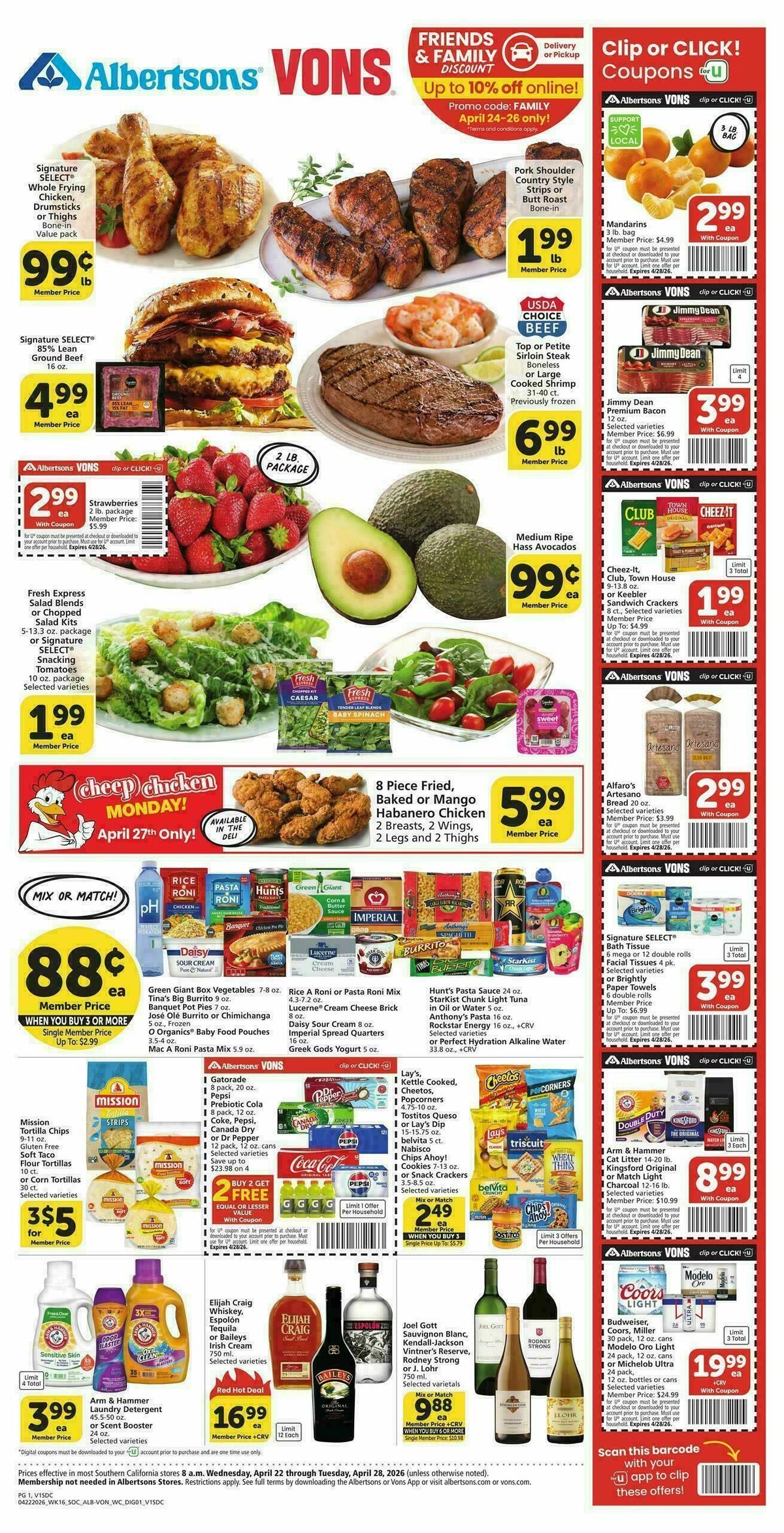 Vons Weekly Ad from April 22
