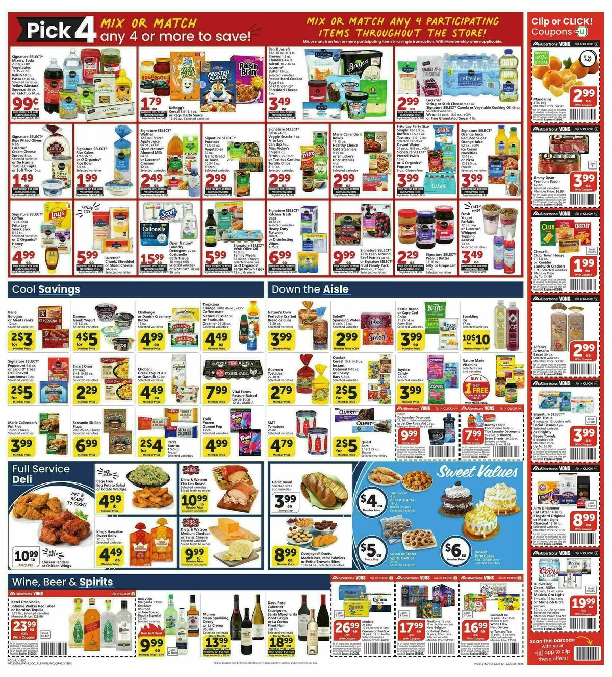Vons Weekly Ad from April 22