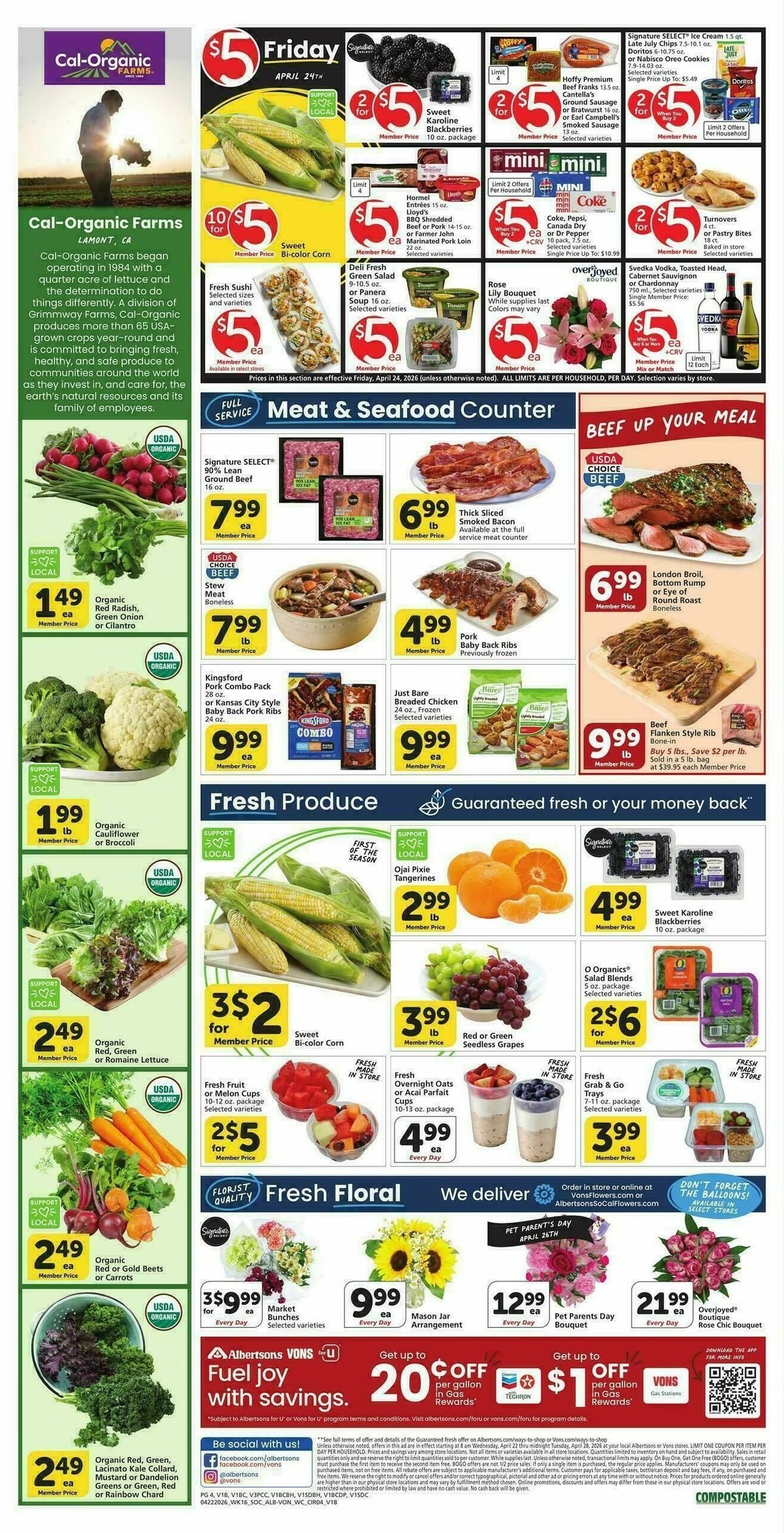 Vons Weekly Ad from April 22