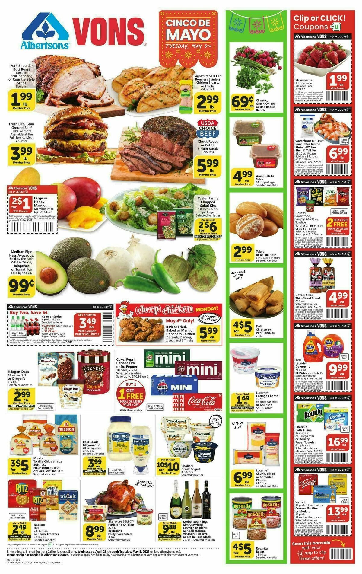Vons Weekly Ad from April 29