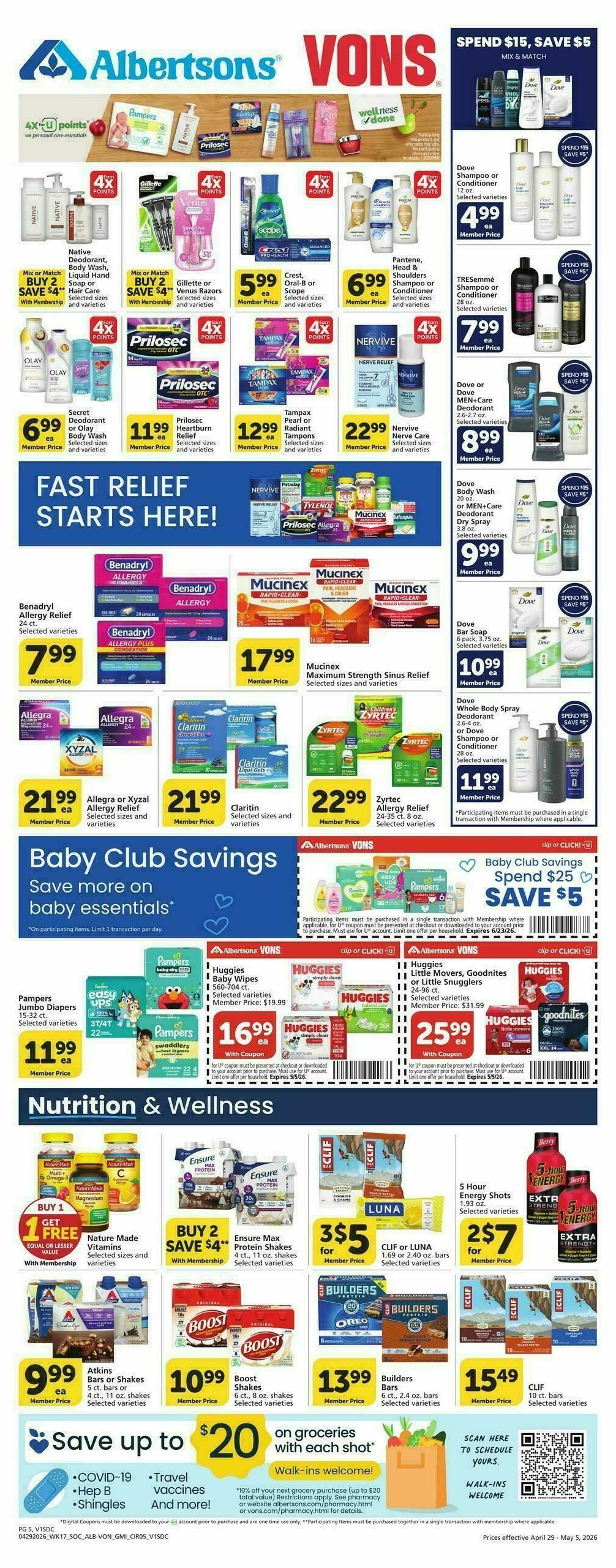 Vons Weekly Ad from April 29