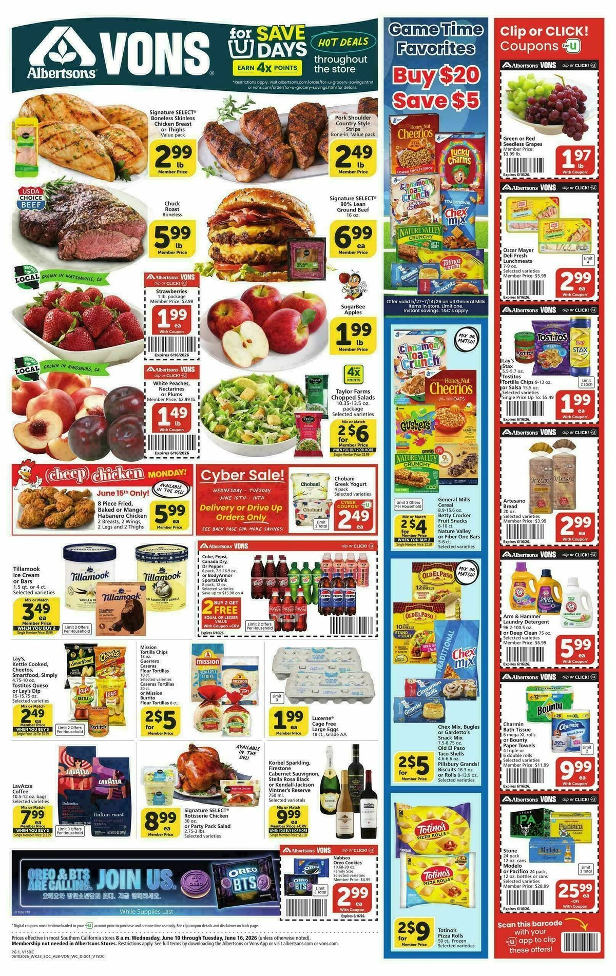 Vons Weekly Ad from June 10