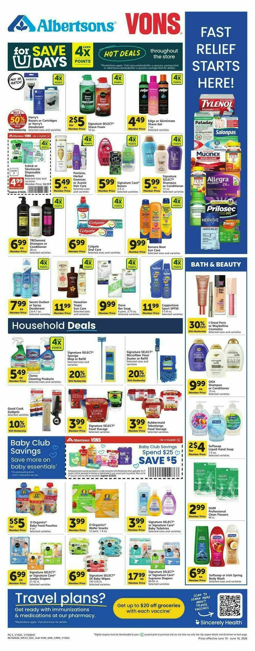 Vons Weekly Ad from June 10