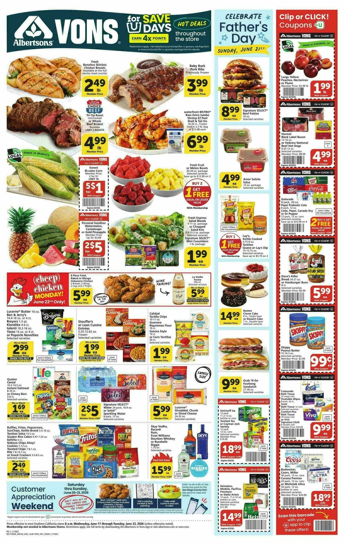 Vons Weekly Ad from June 17