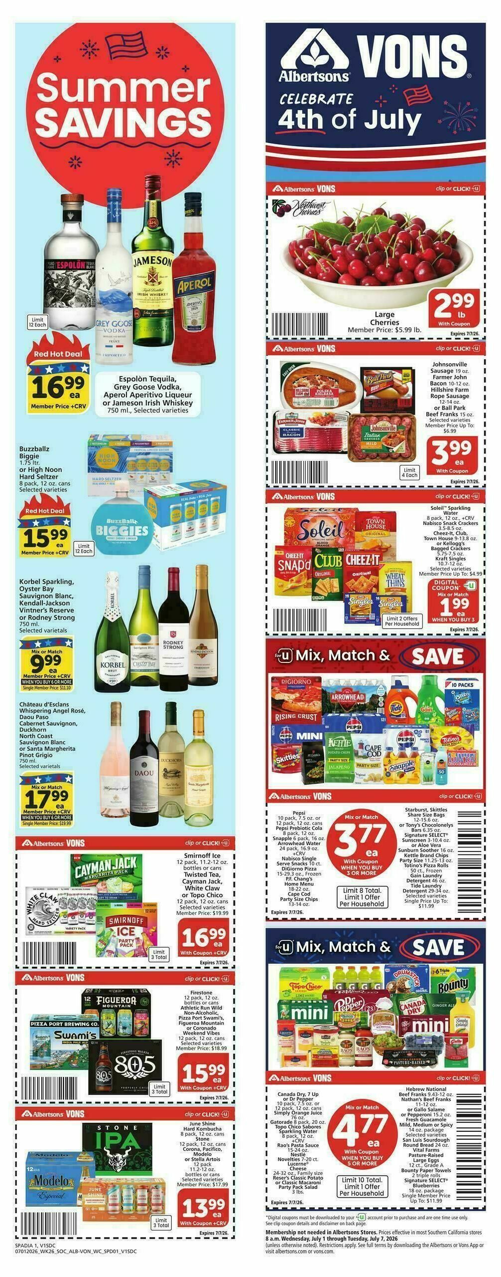 Vons Weekly Ad from July 1