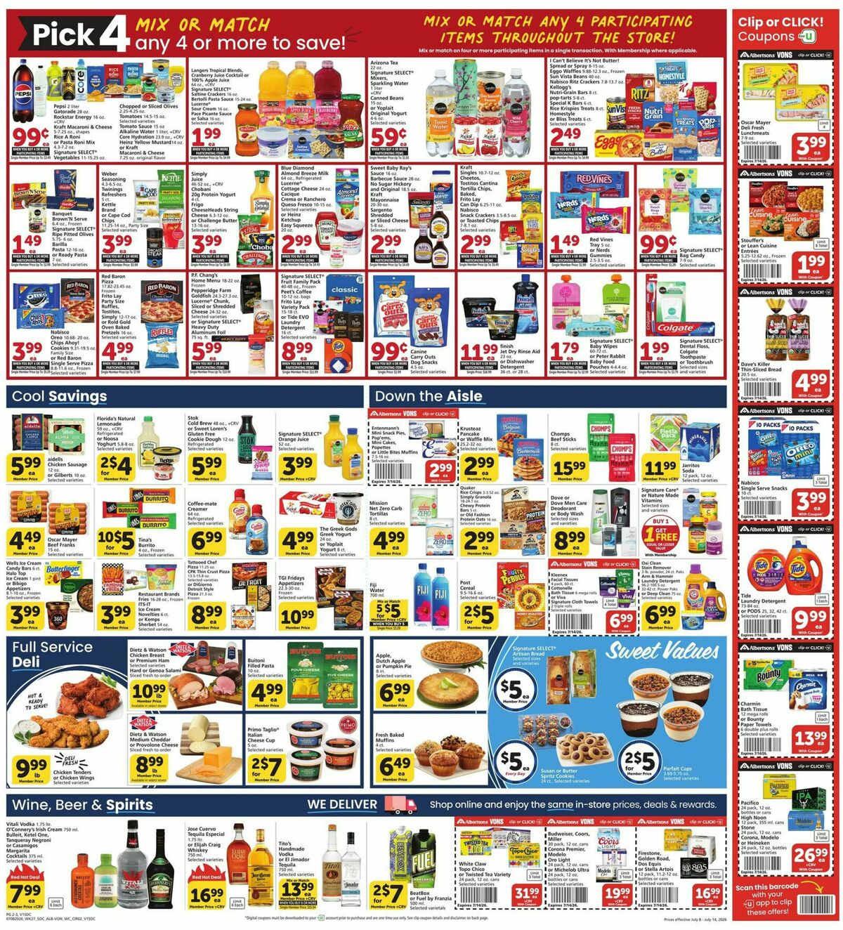 Vons Weekly Ad from July 8