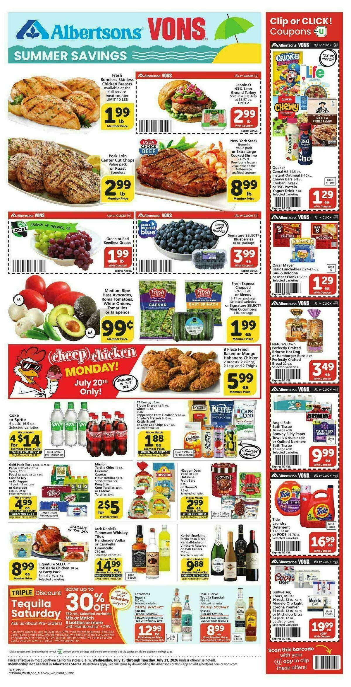 Vons Weekly Ad from July 15