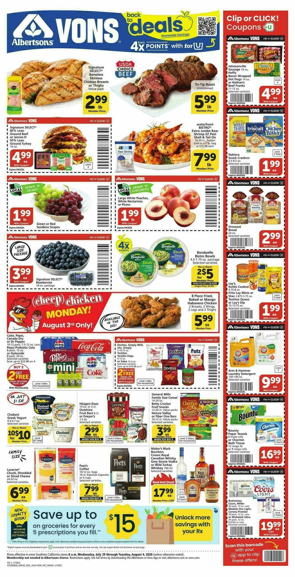 Vons Weekly Ad from July 29