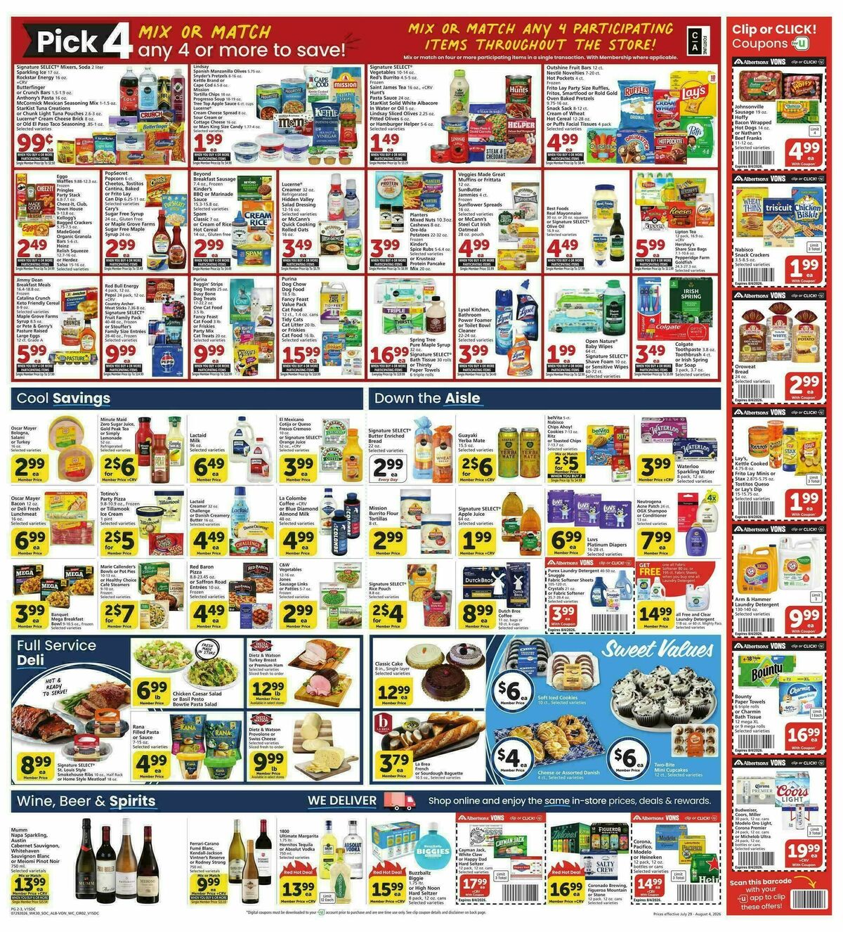 Vons Weekly Ad from July 29