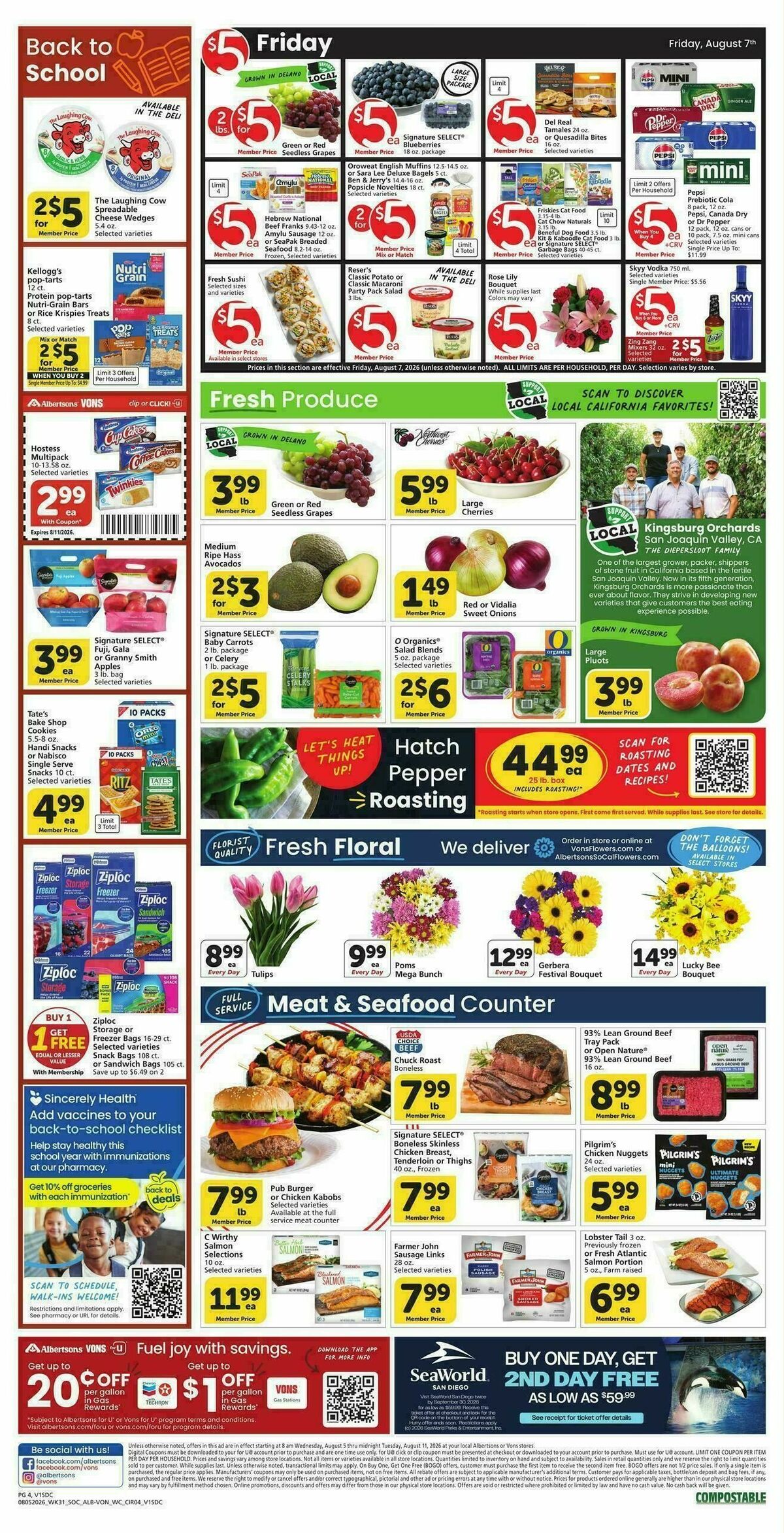 Vons Weekly Ad from August 5