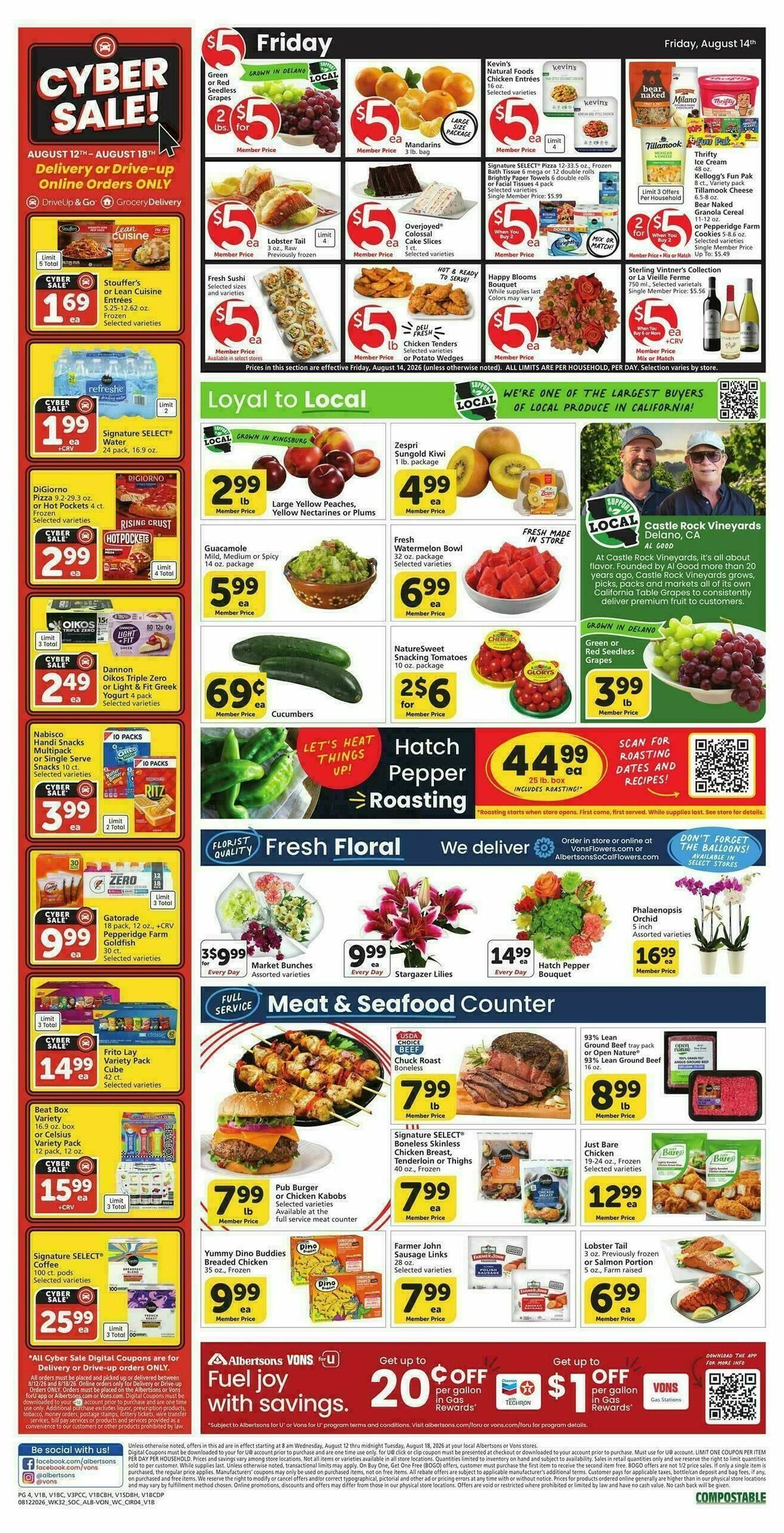 Vons Weekly Ad from August 12