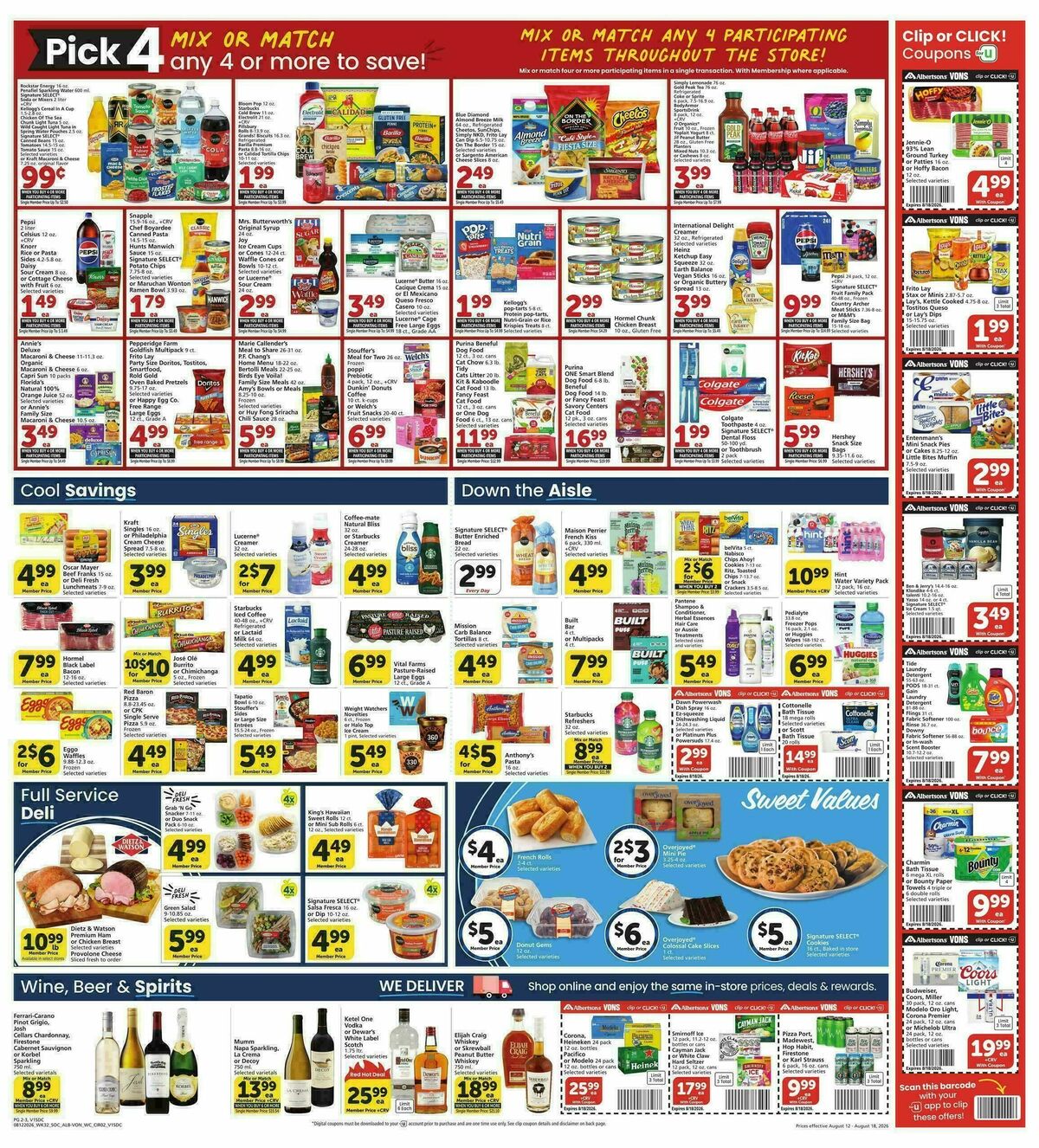 Vons Weekly Ad from August 12