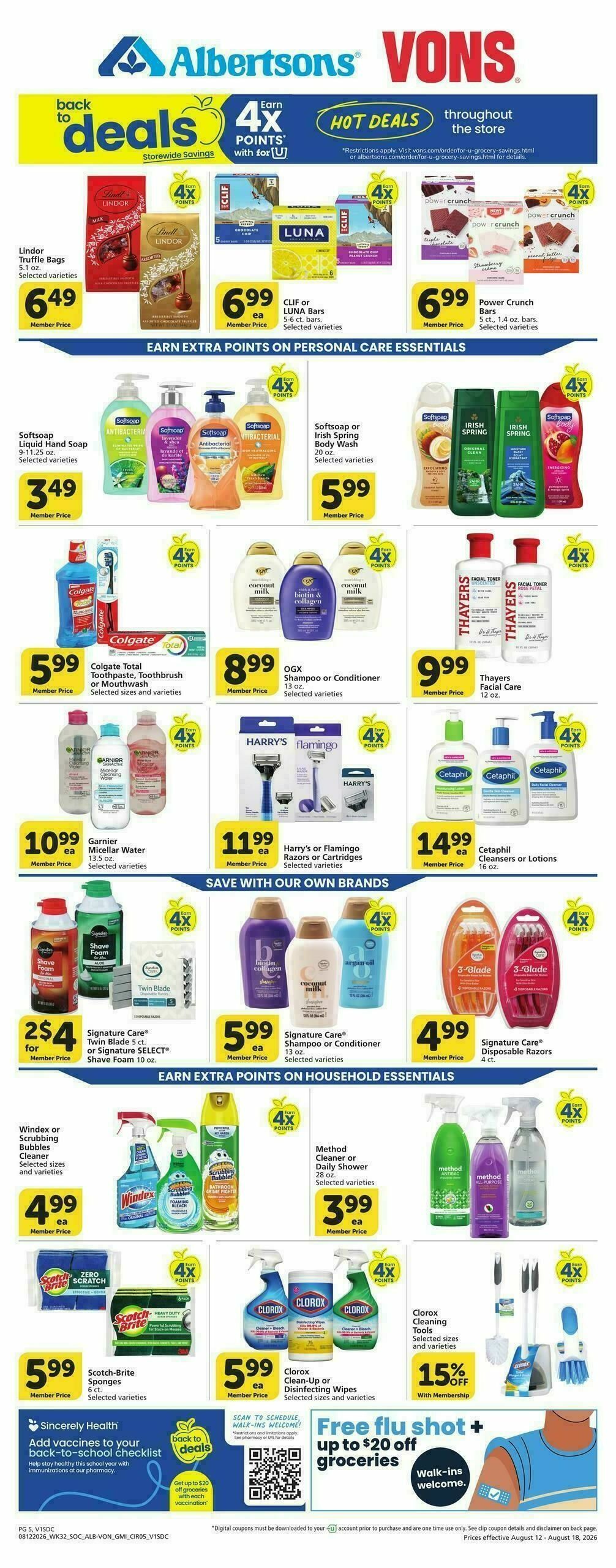 Vons Weekly Ad from August 12