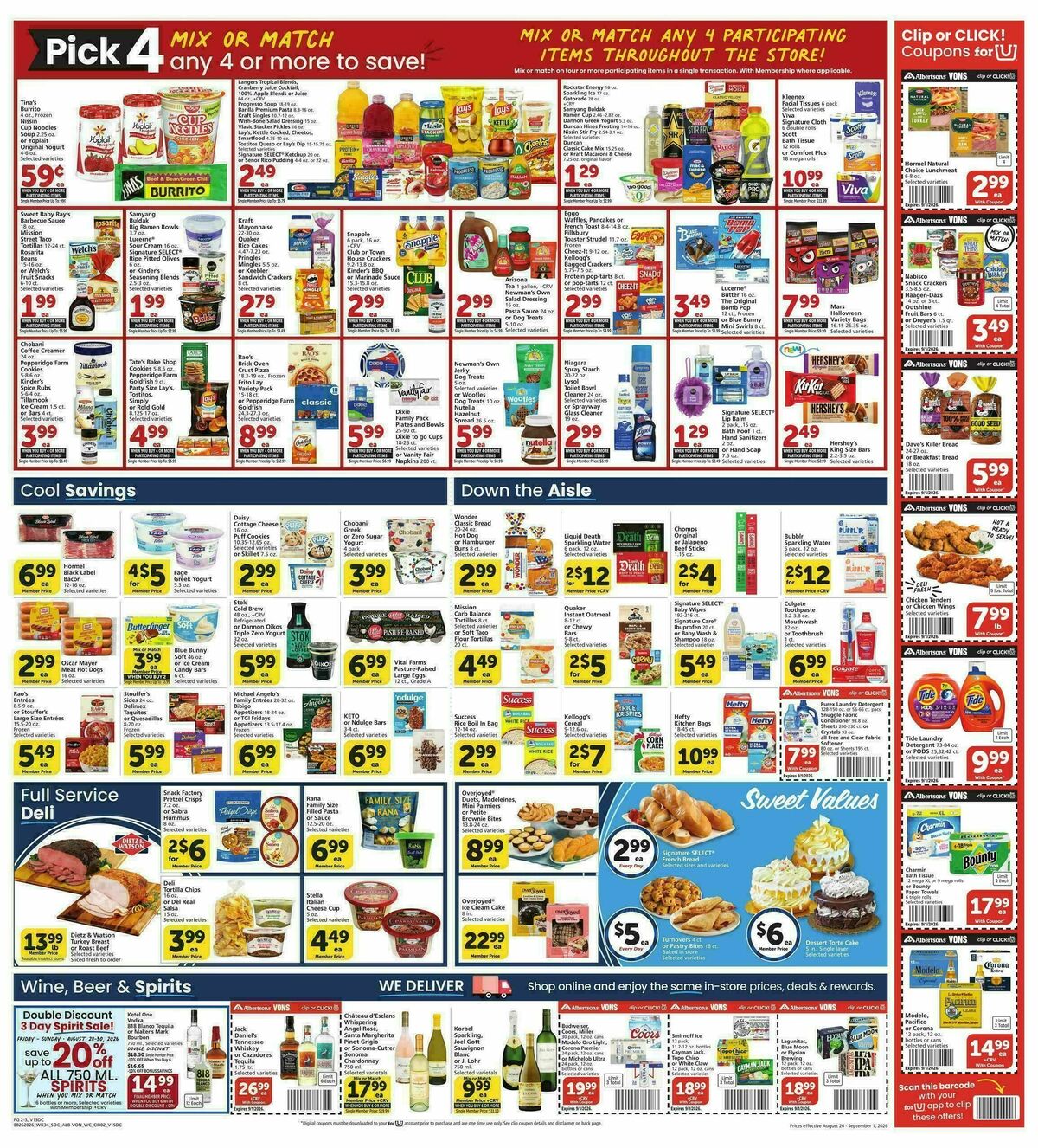 Vons Weekly Ad from August 26