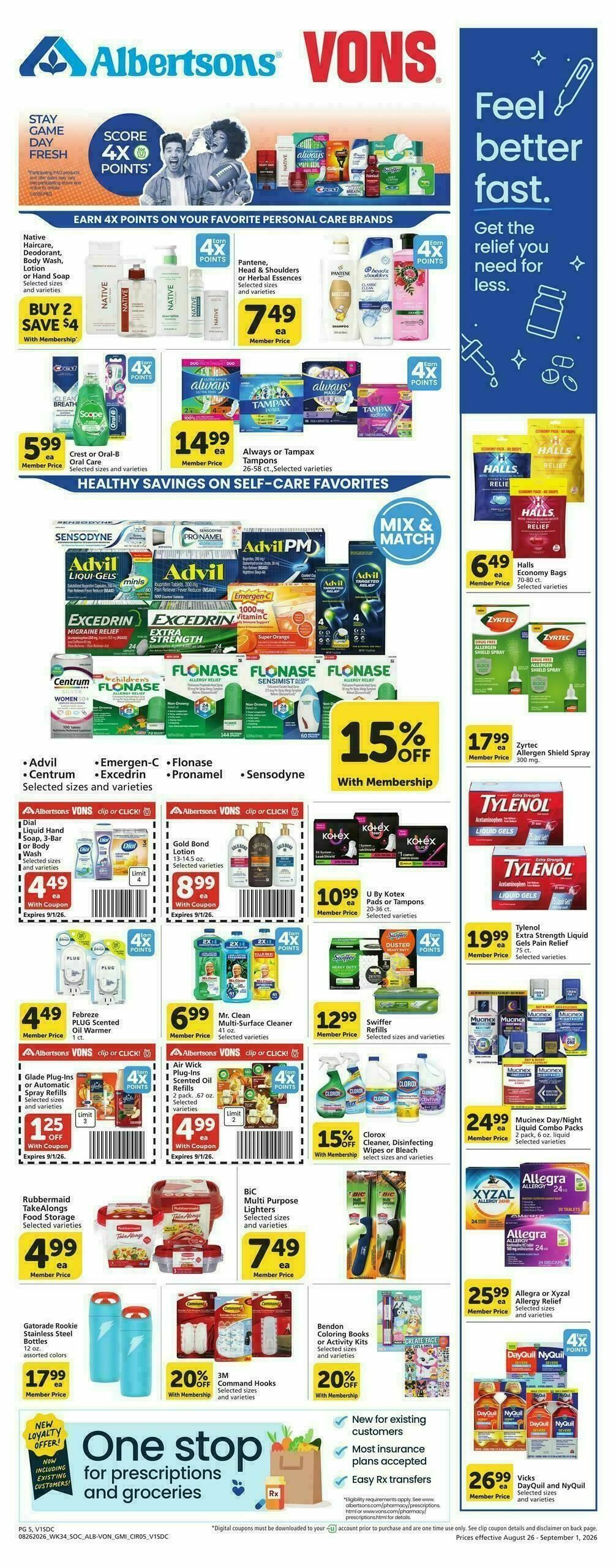 Vons Weekly Ad from August 26
