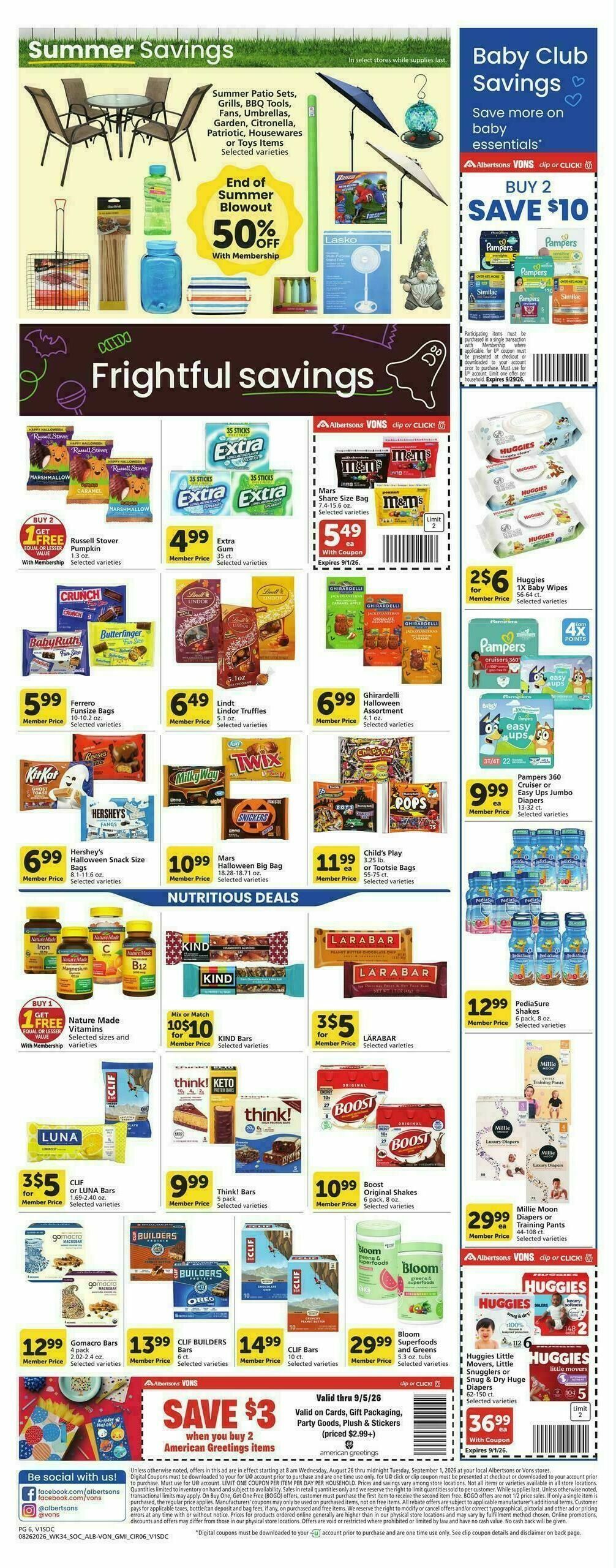 Vons Weekly Ad from August 26