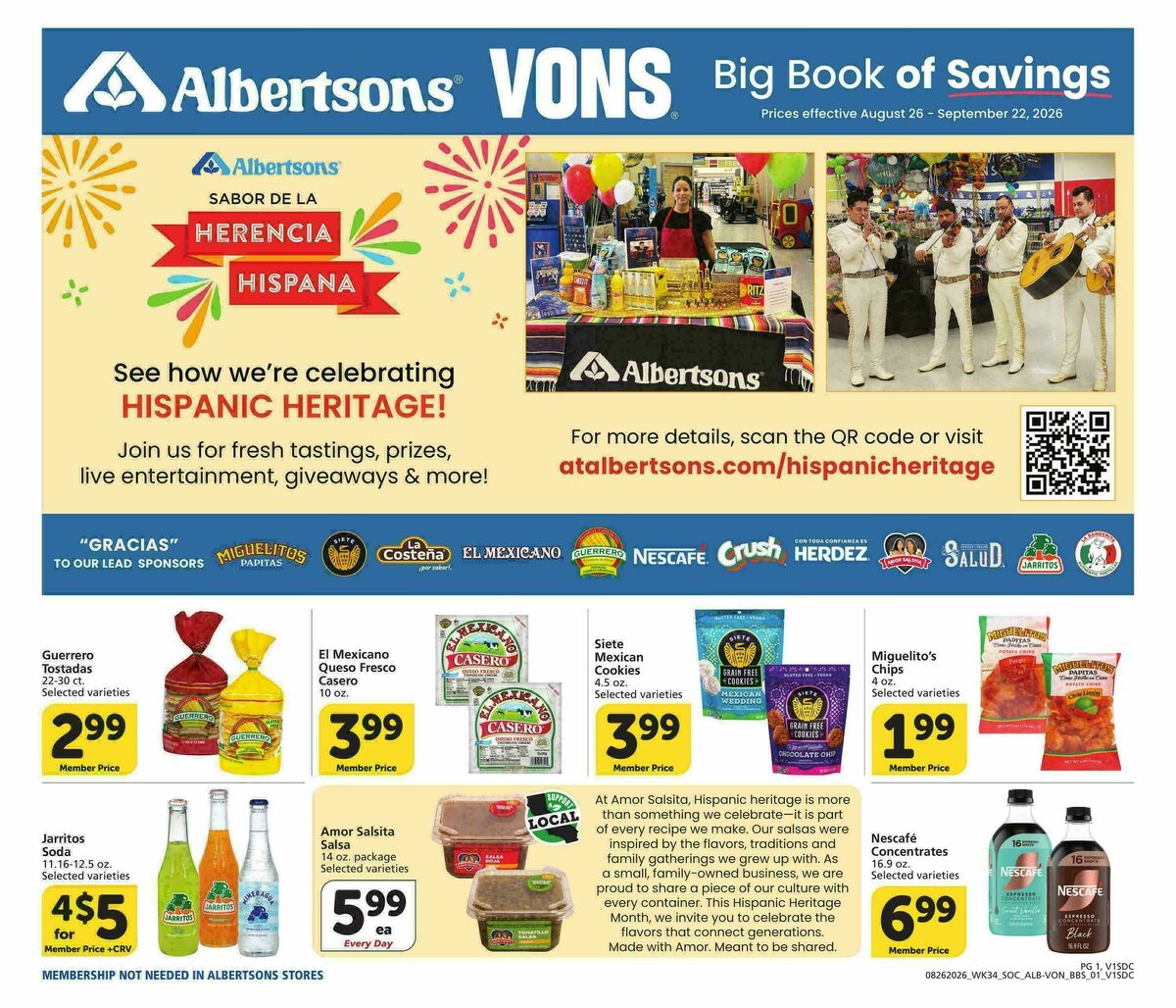 Vons Big Book of Savings Weekly Ad from August 26